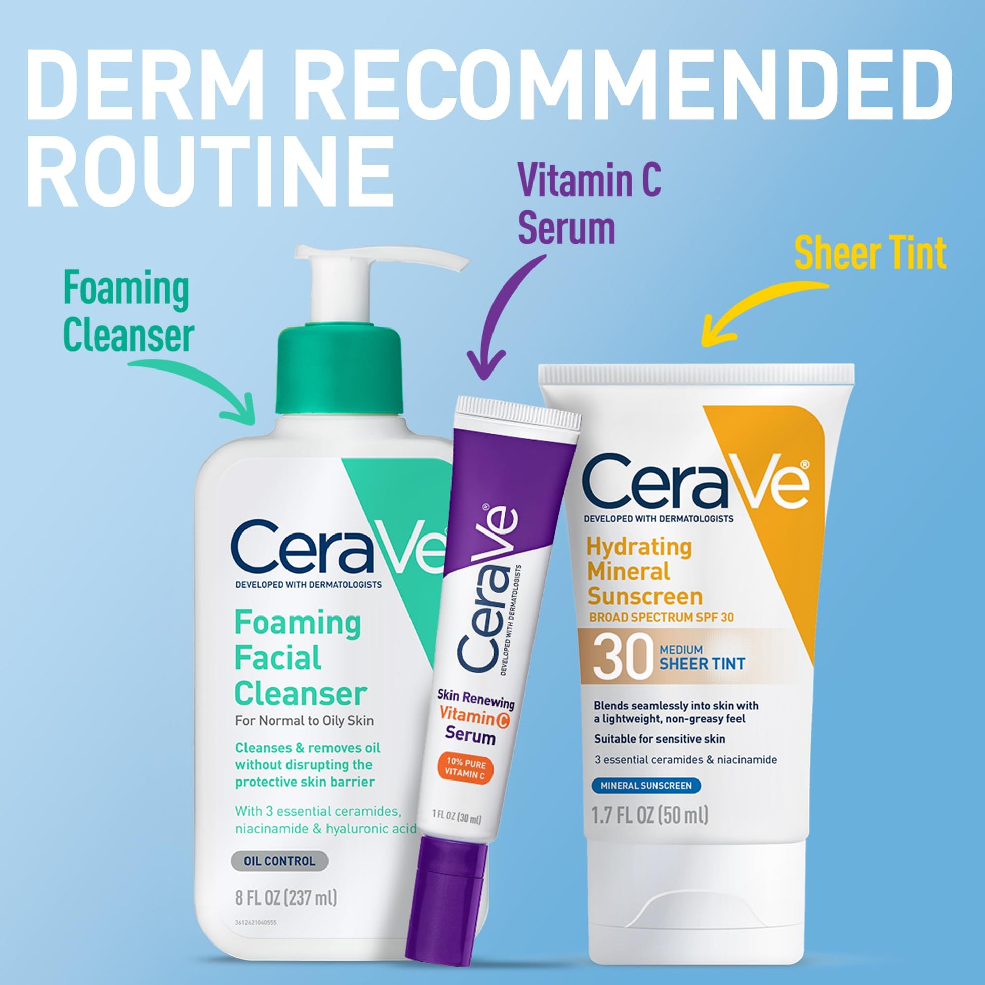 CeraVe Tinted Sunscreen with SPF 30 | Hydrating Mineral Sunscreen With Zinc Oxide & Titanium Dioxide | Sheer Tint for Healthy Glow | 1.7 Fluid Ounce