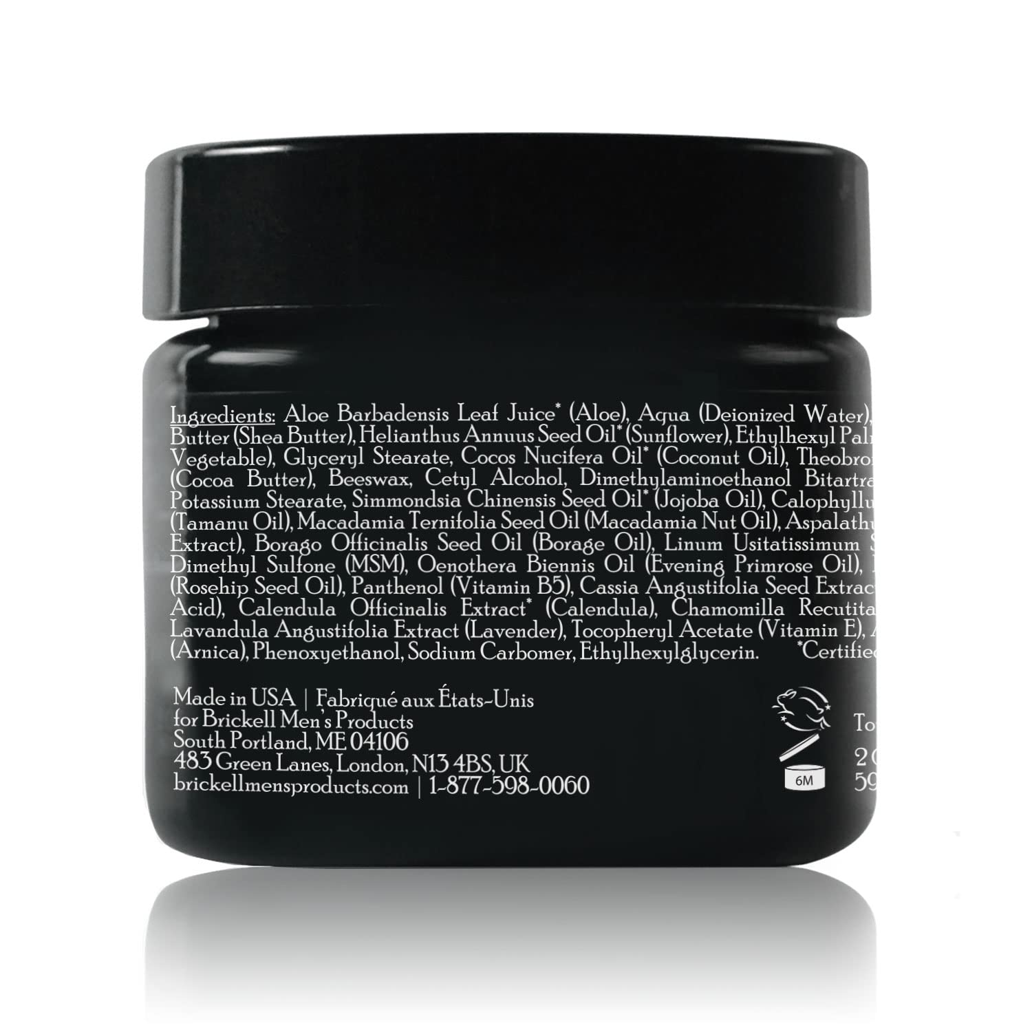 Brickell Crema revitalizante antienvejecimiento para hombres, crema facial natural y orgánica antiarrugas para reducir líneas finas y arrugas, 2 onzas, sin perfume