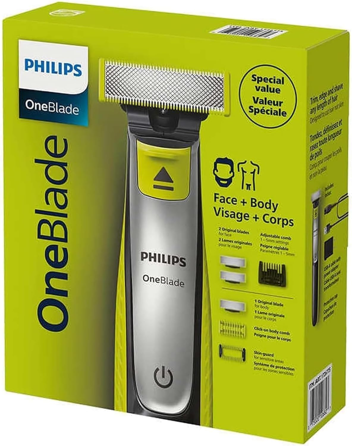 Afeitadora Philips OneBlade para Rostro y Cuerpo