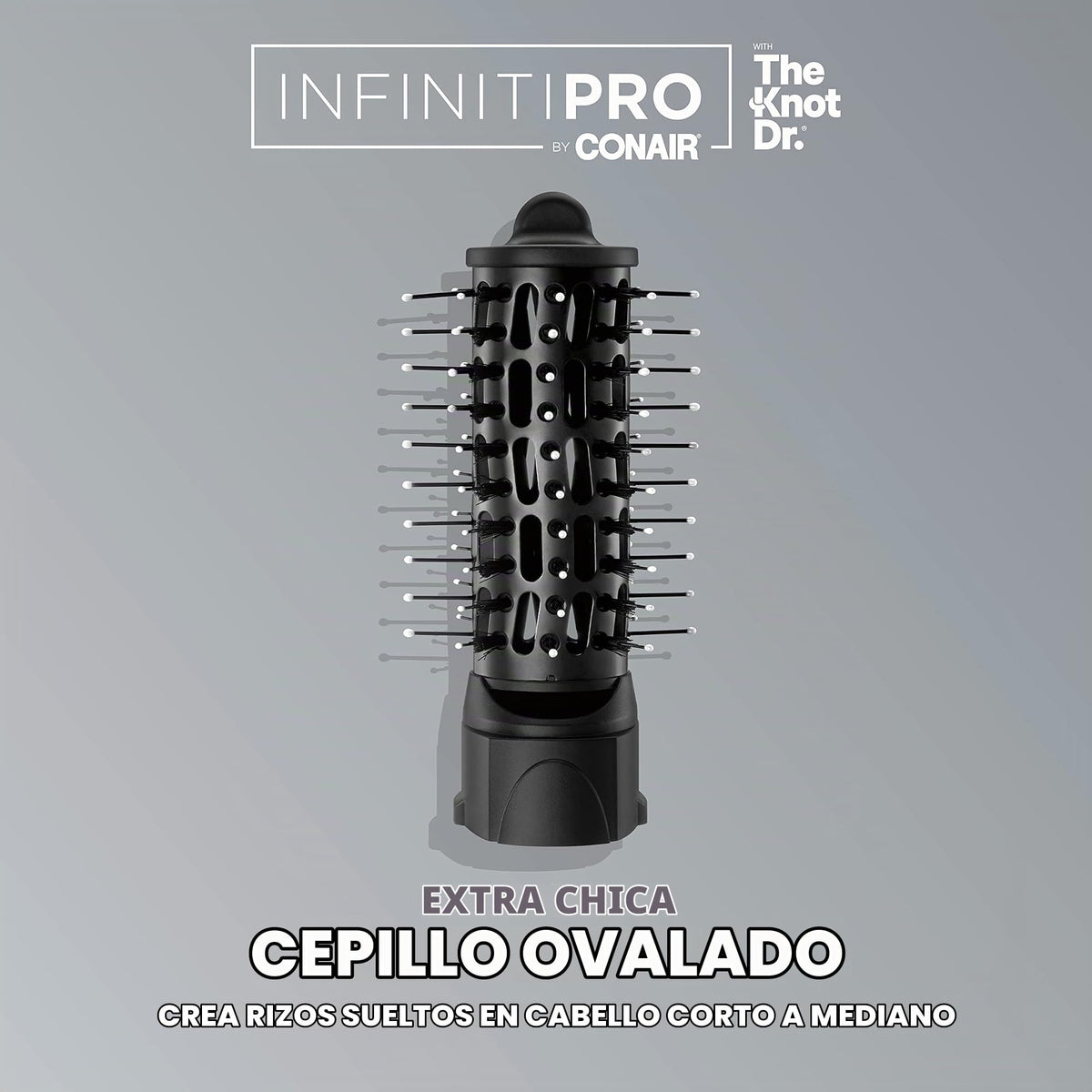 Cepillo Ovalado Infinitipro by Conair Extrachico para Rizos Sueltos en Cabello Corto a Mediano