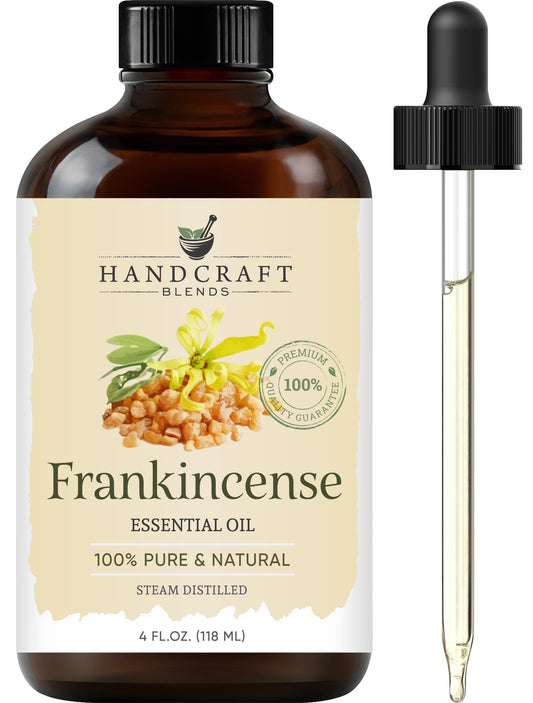 Handcraft Blends NICE LIFE! Handcraft Frankincense Essential Oil - Huge 4 OZ - 100% Pure & Natural â€“ Premium Therapeutic Grade with Premium Glass Dropper
