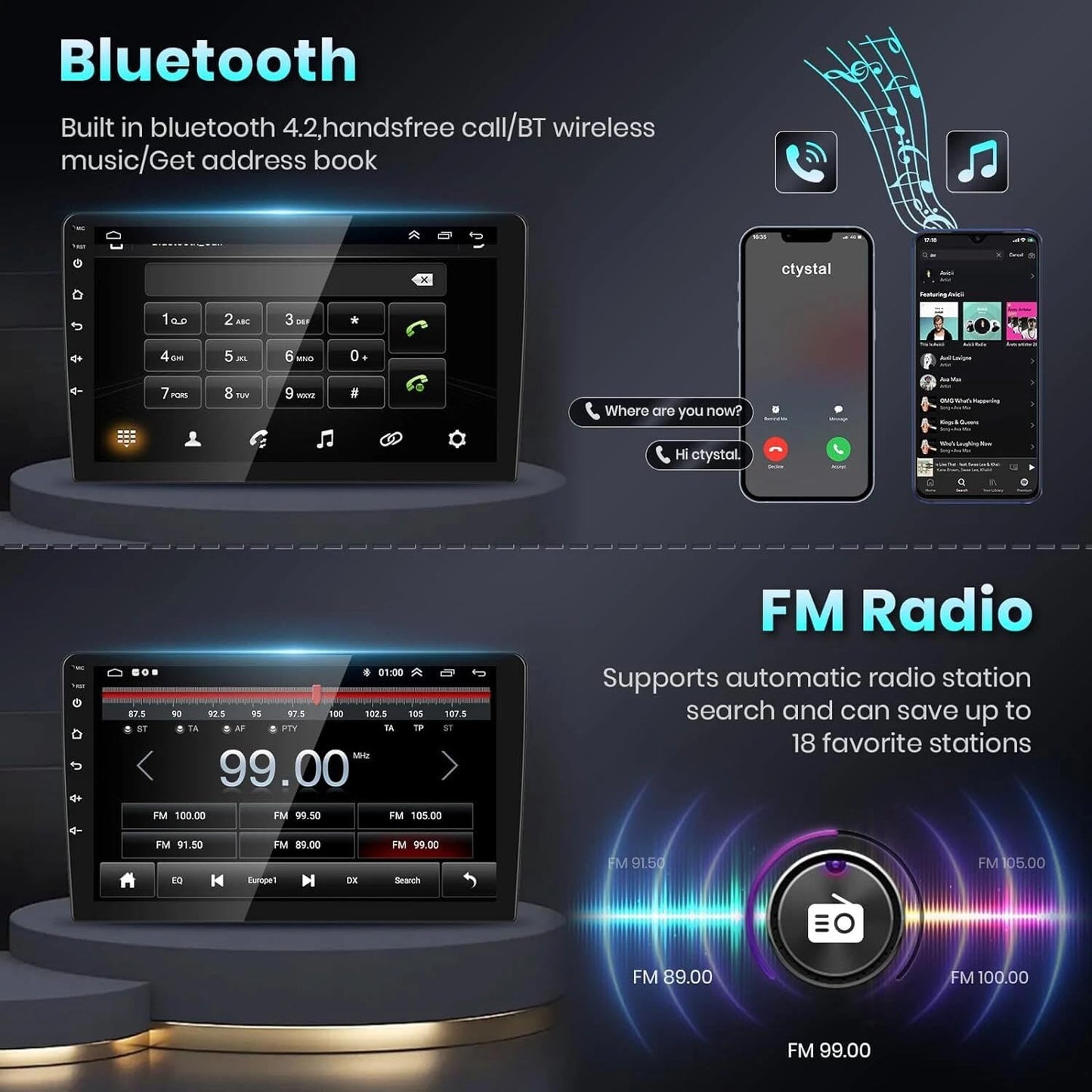 4+64 GB Android 15 8 núcleos para Chevy Express Radio 2003-2006 con visualización táctil inalámbrica Apple Carplay Android Auto 7 pulgadas estéreo de coche con cámara de respaldo gratuita, navegación