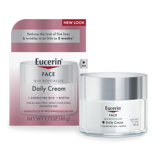 Eucerin - Crema facial antiarrugas Q10, tarro de 1.7 onzas