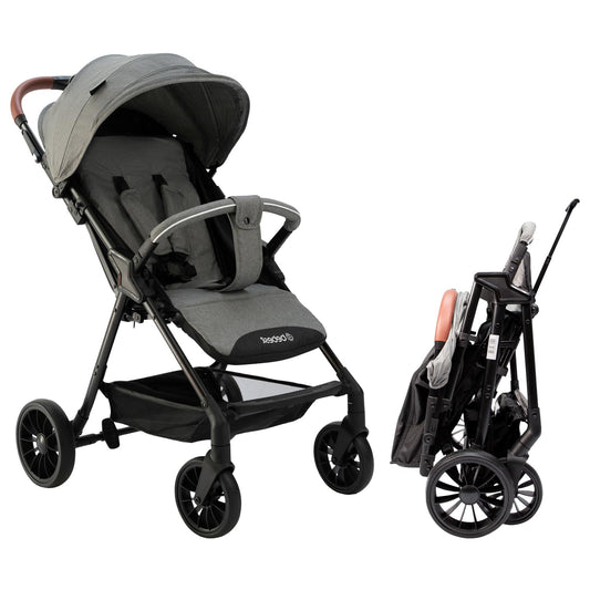 Bebesit Carriola para Bebe Sprint | Carriola de Bastón Ligera con Cinturón de 5 Puntos | Recién Nacidos a 4 Años | Carriola de Viaje con Toldo, 3 Paneles, Reposa Pie Ajustable y Canasta Portaobjetos