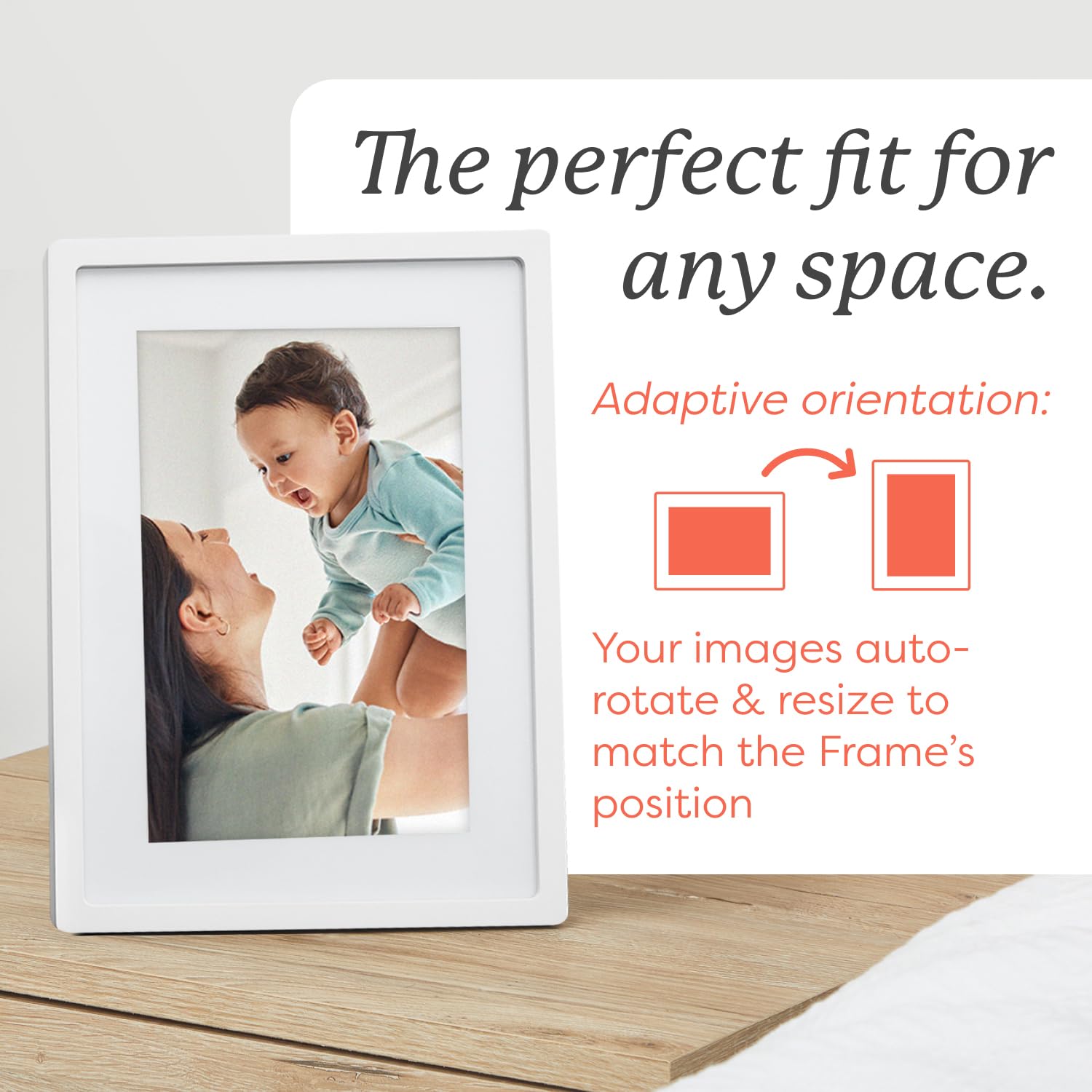 Marco De Fotos Digital Skylight Negro con WiFi y Pantalla Táctil