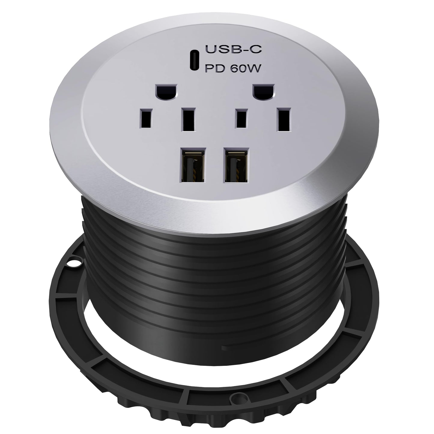Ojal de Alimentación de Computadora TOPGREENER Gris con PD de 65 W y 1 Puerto USB-C para MacBook