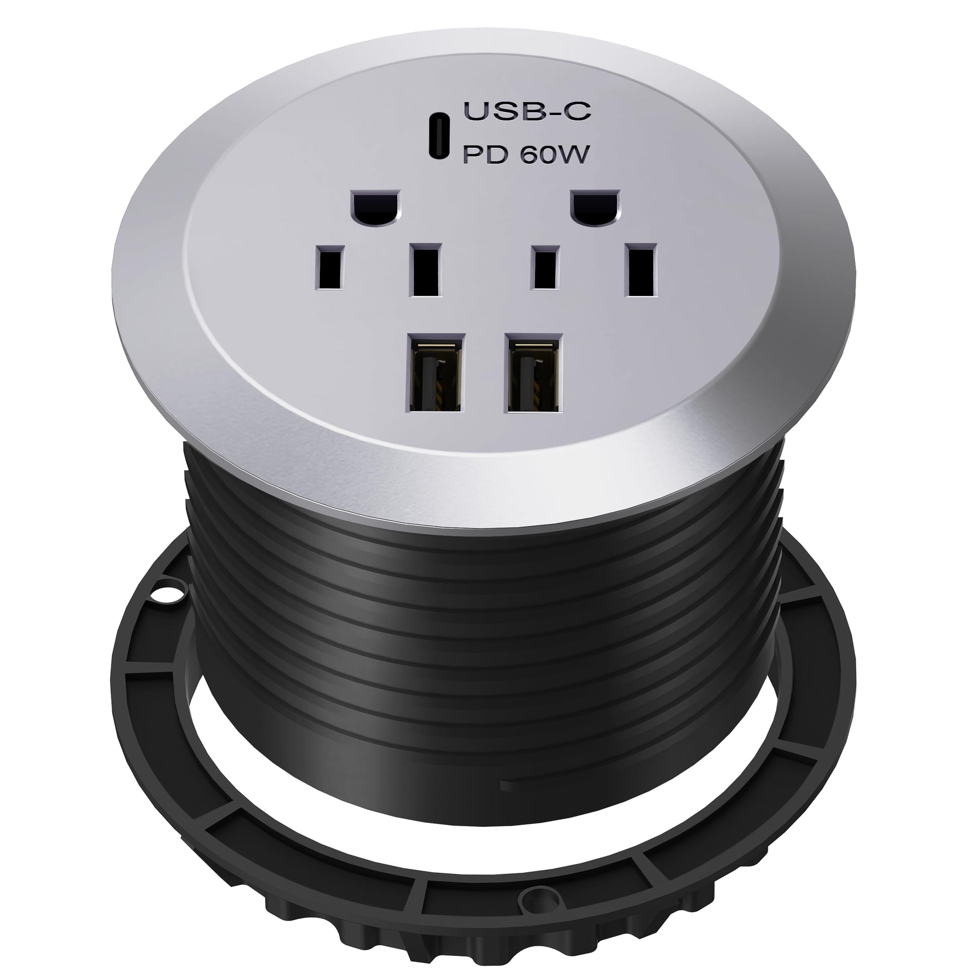 Ojal de Alimentación de Computadora TOPGREENER Gris con PD de 65 W y 1 Puerto USB-C para MacBook