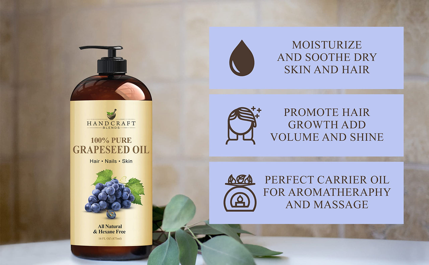 Aceite de Semilla de Uva Artesanal 100% Puro Natural Grado Terapéutico para Aromaterapia