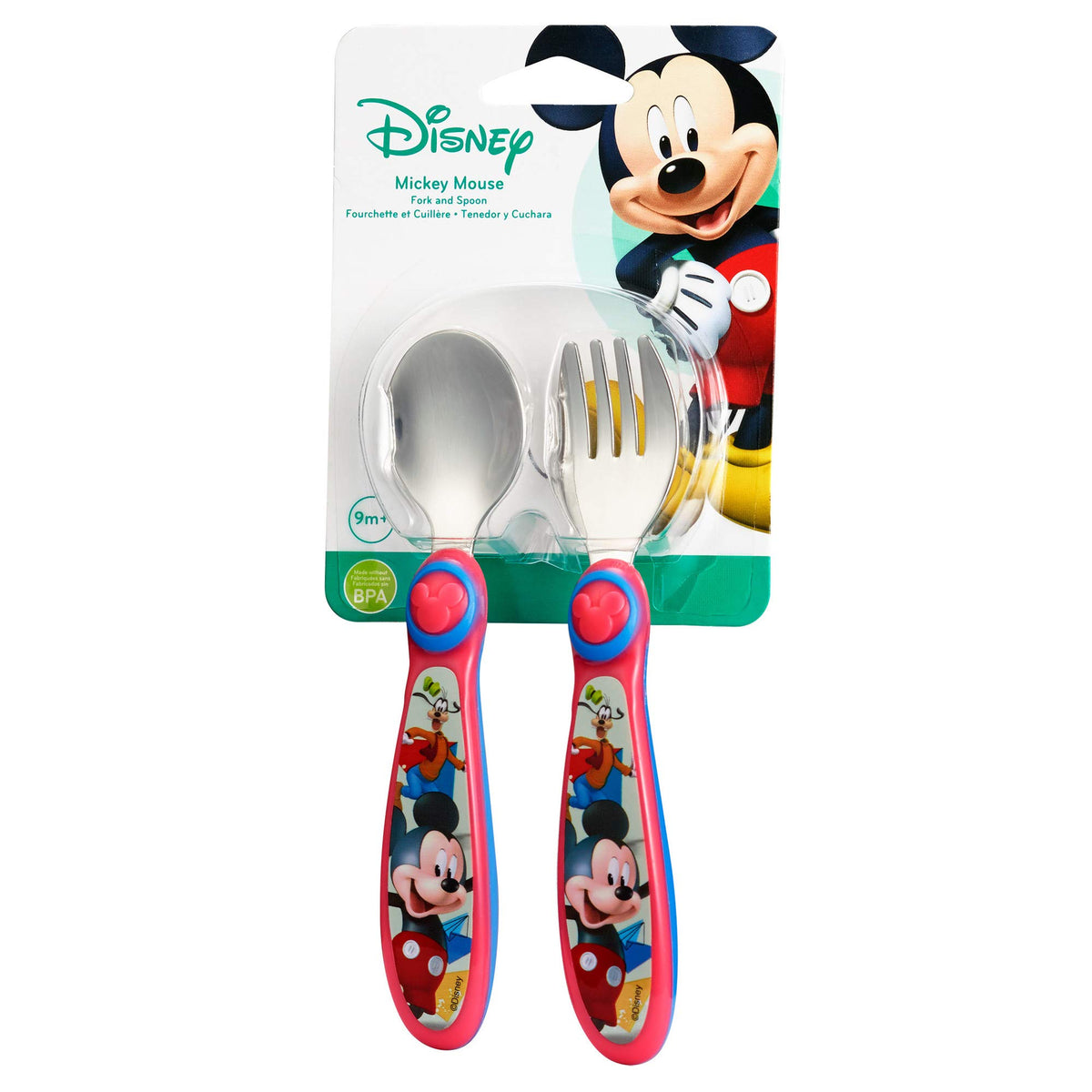 Disney Baby Cuchara y Tenedor, Mickey Mouse, azul