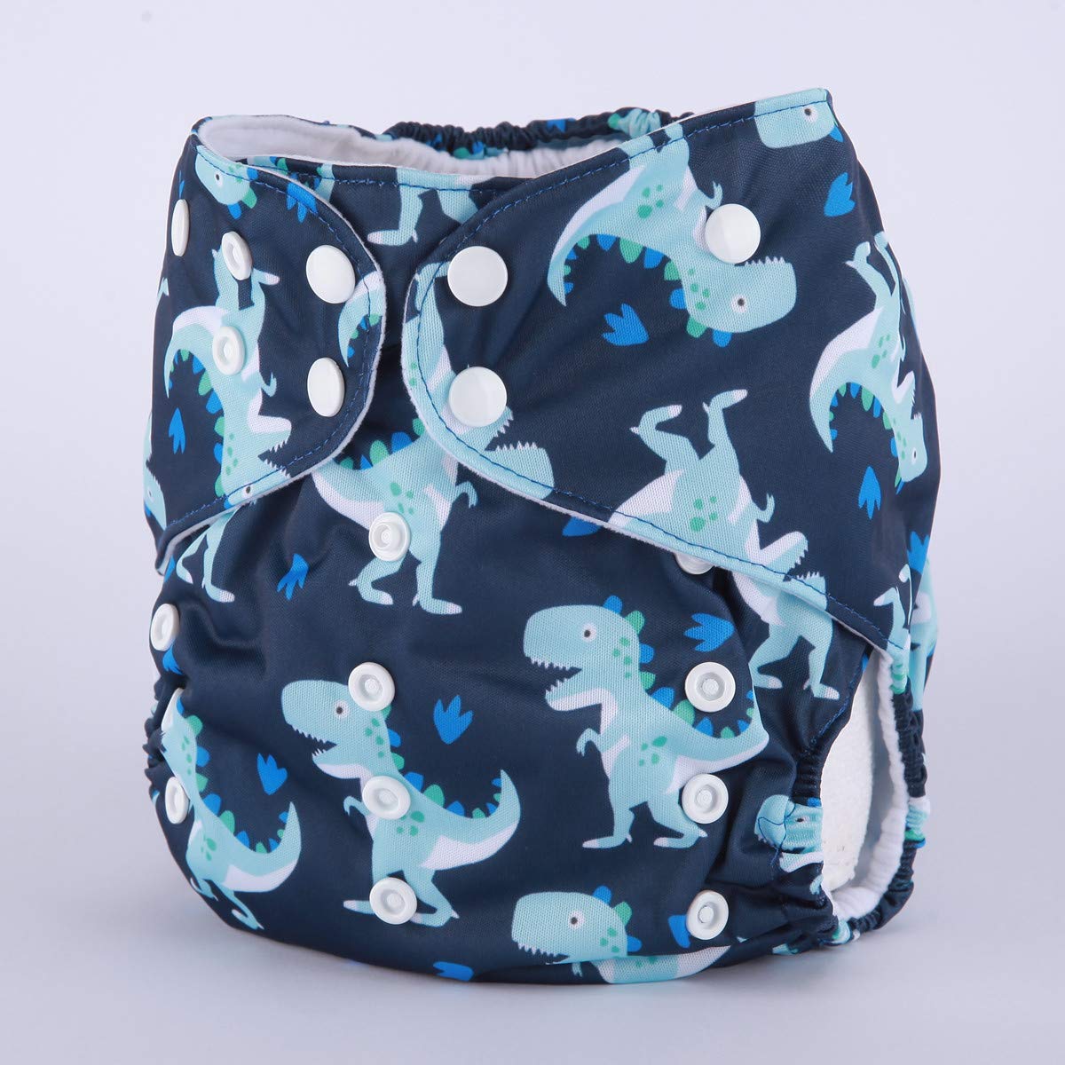 Pañal de tela para niños de 2 a 7 años, reutilizable, lavable, diseño de dinosaurio azul
