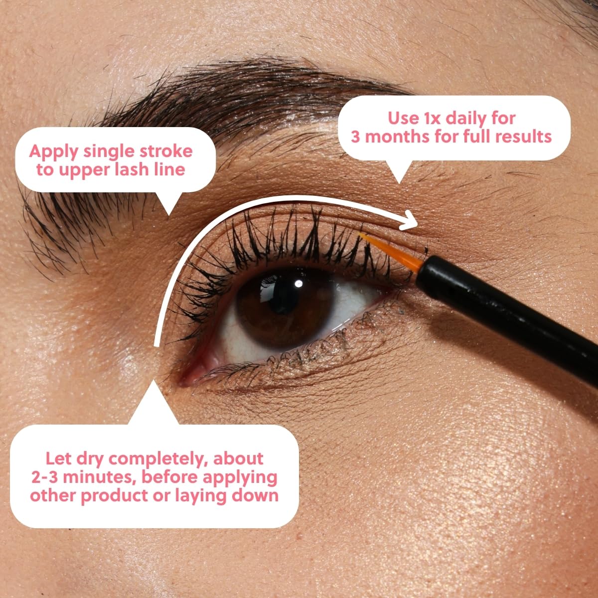 ForChics ForLash Suero para Crecimiento de Pestañas sin Hormonas- Potenciador para Pestañas Más Largas, Gruesas y Abundantes - Estimulante Orgánico y Engrosador Esencial | Vegano y Cruelty Free - [0.10 fl. oz / 3ml]