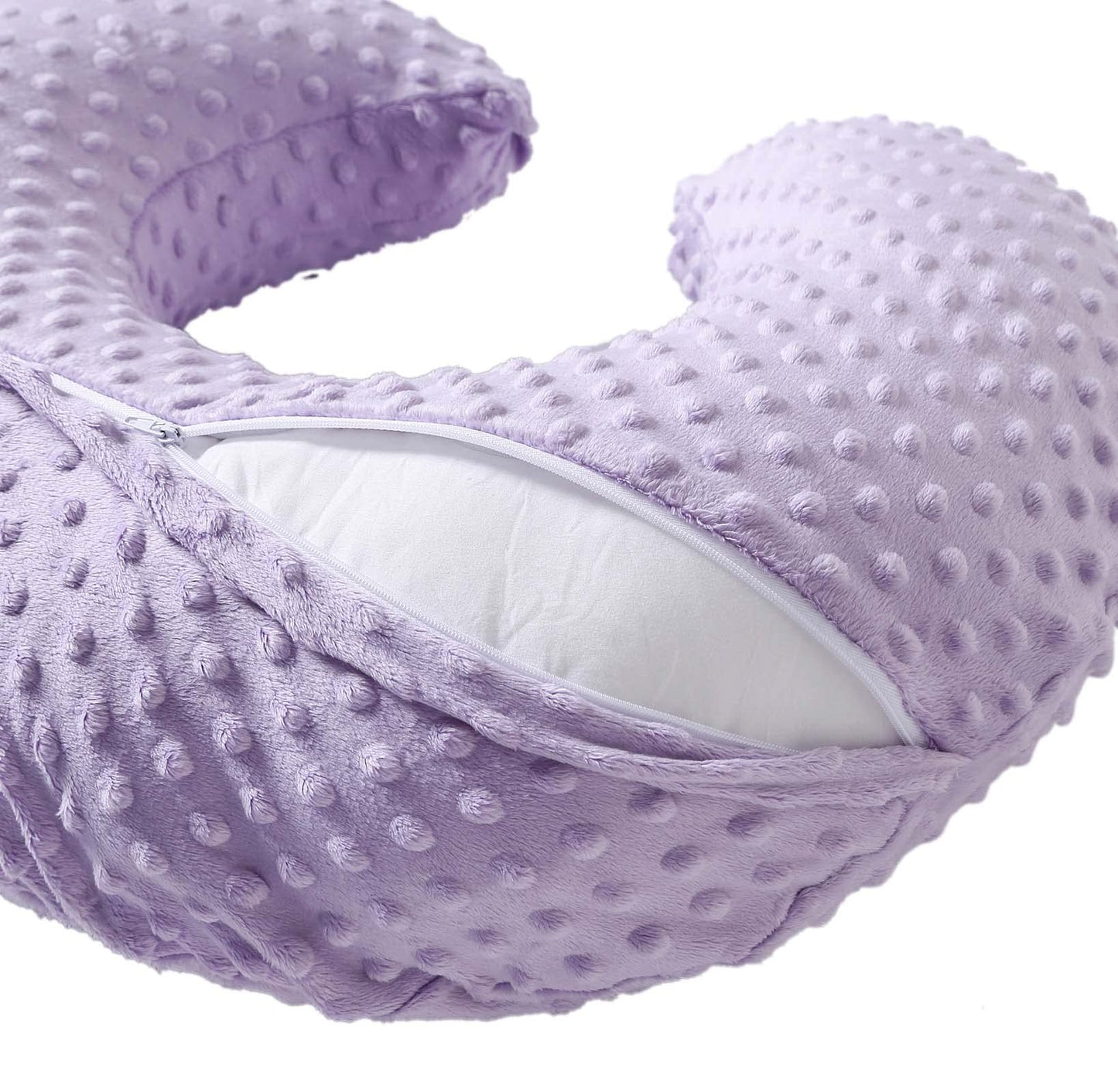 QUENESS Almohada y posicionador para lactancia, para alimentación con pecho y biberón, soporte para sentarse del bebé con cubierta ultra suave removible, soporte para tiempo boca abajo para bebés