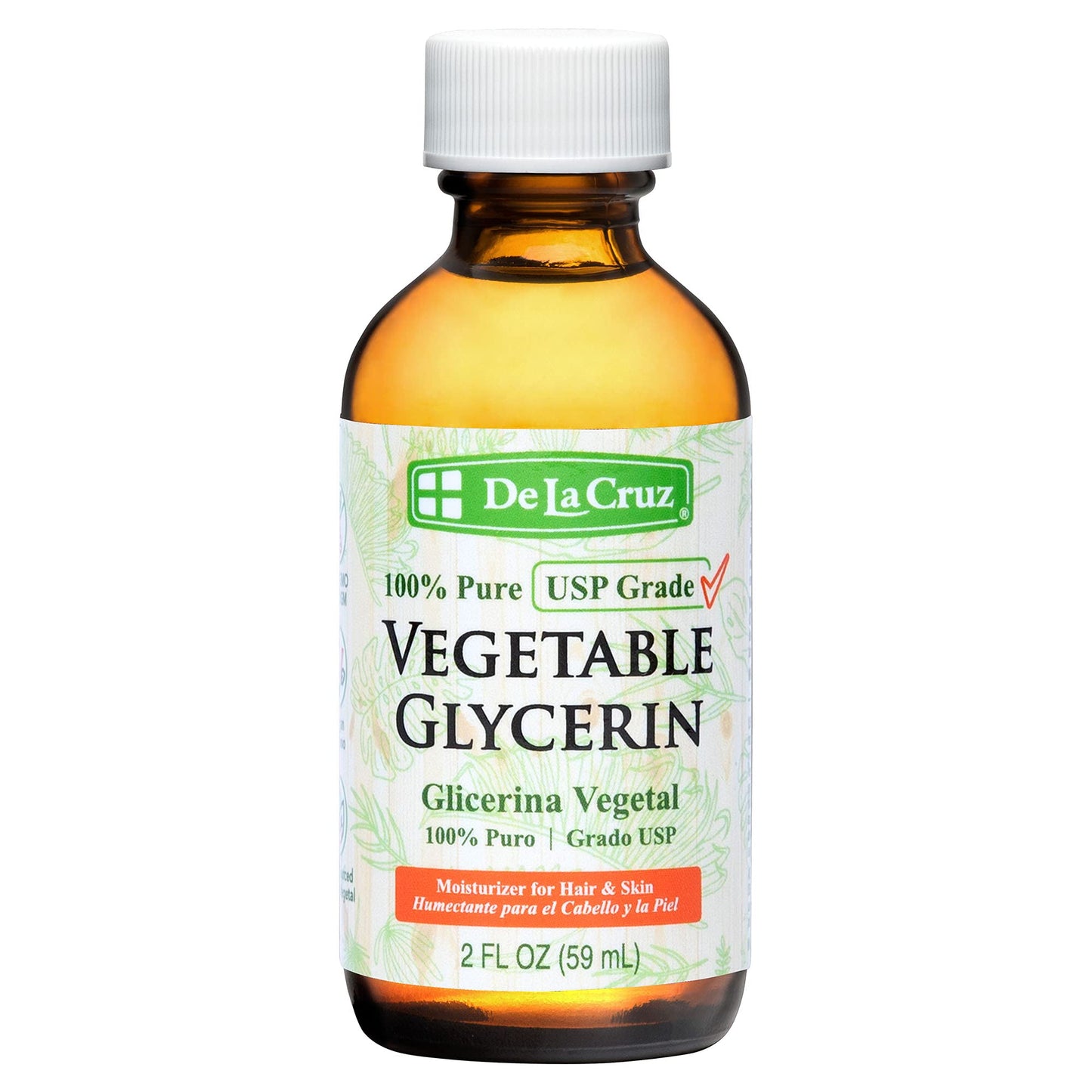 SKIN CARE DLC VEGETABLE GLYCERIN SOFTENS, TONES, MOISTURIZES SMOOTH, SUNSCREN, CLEANS, GLICERINA VEGETAL by De La Cruz