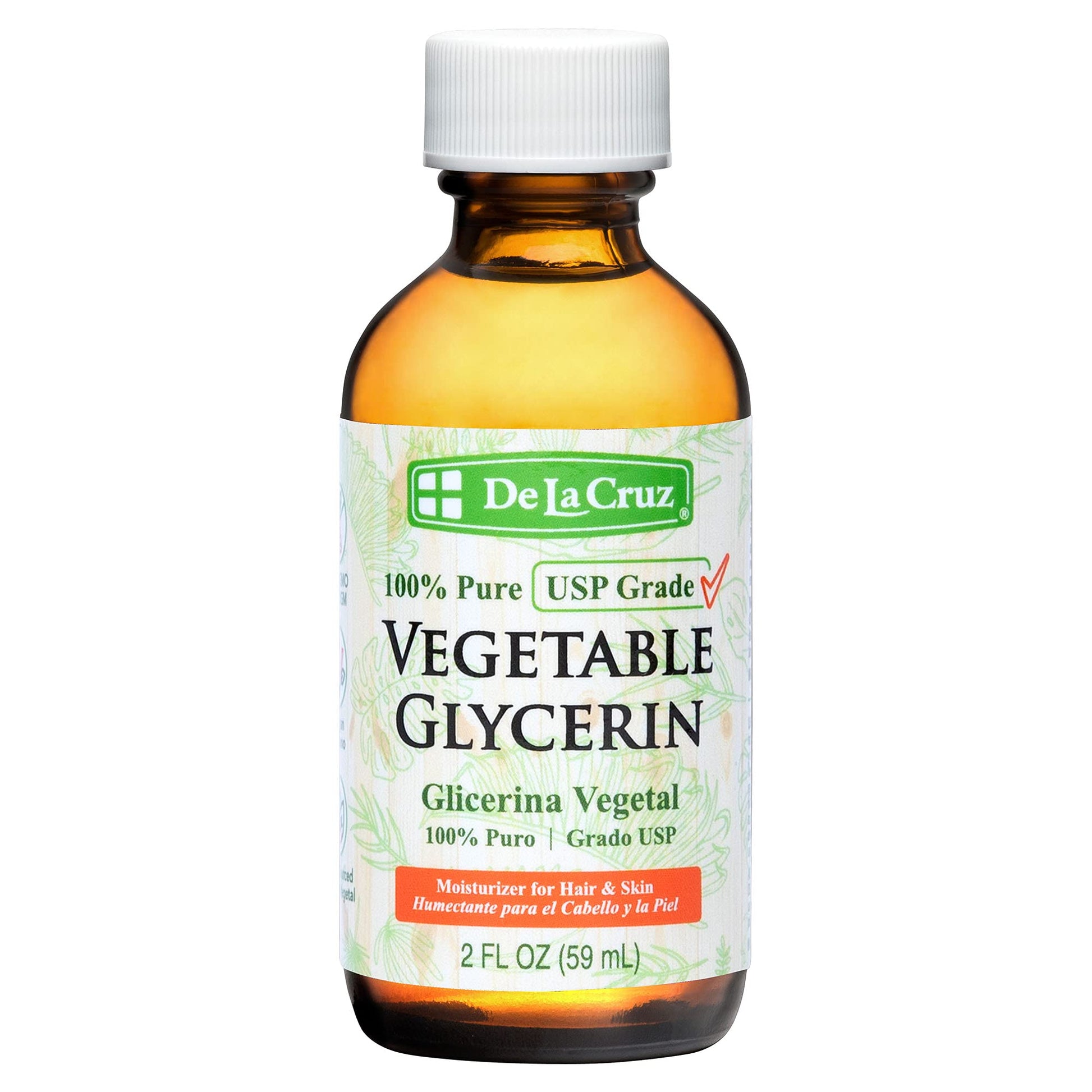 SKIN CARE DLC VEGETABLE GLYCERIN SOFTENS, TONES, MOISTURIZES SMOOTH, SUNSCREN, CLEANS, GLICERINA VEGETAL by De La Cruz