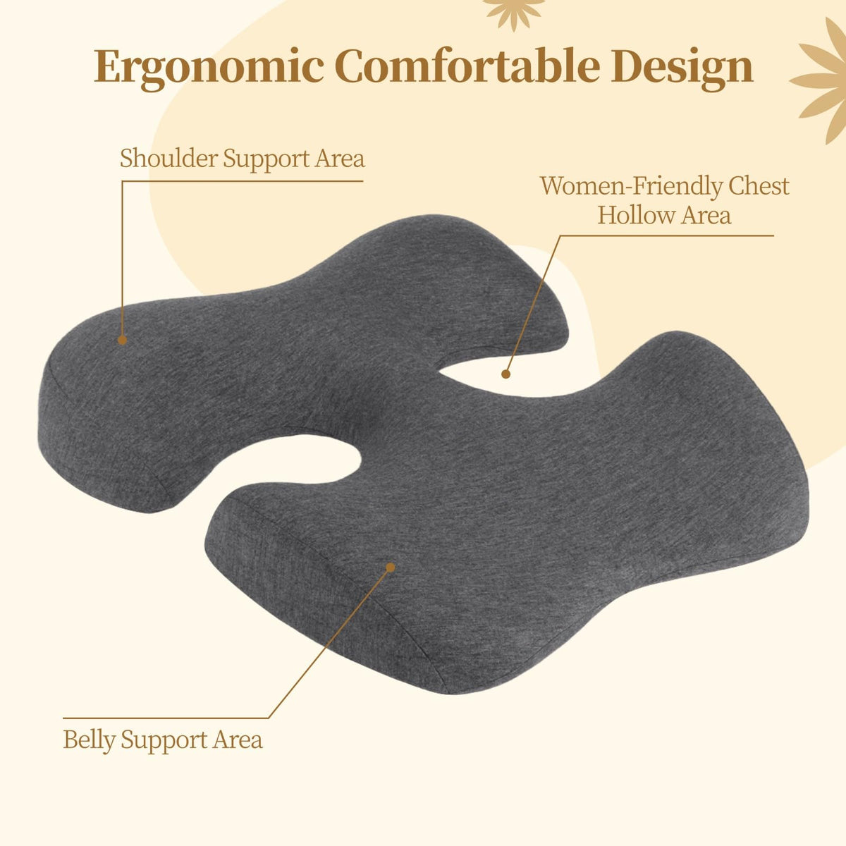 Almohada de Pecho FELISTORY Ergonómica para Masaje en Hogar o Spa