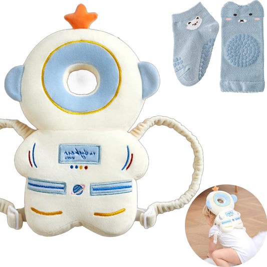 Mochila Protectora Ajustable Astronauta con Calcetines Antideslizantes y Rodilleras para Bebés de 0 a 3 Años