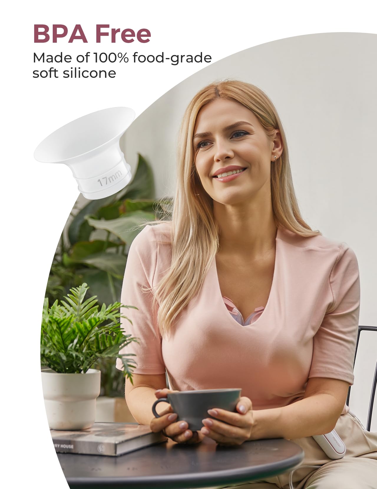 Momcozy Inserto de Brida de 17 mm, Solo Compatible con V1 Pro/V2 Pro, 4 Piezas
