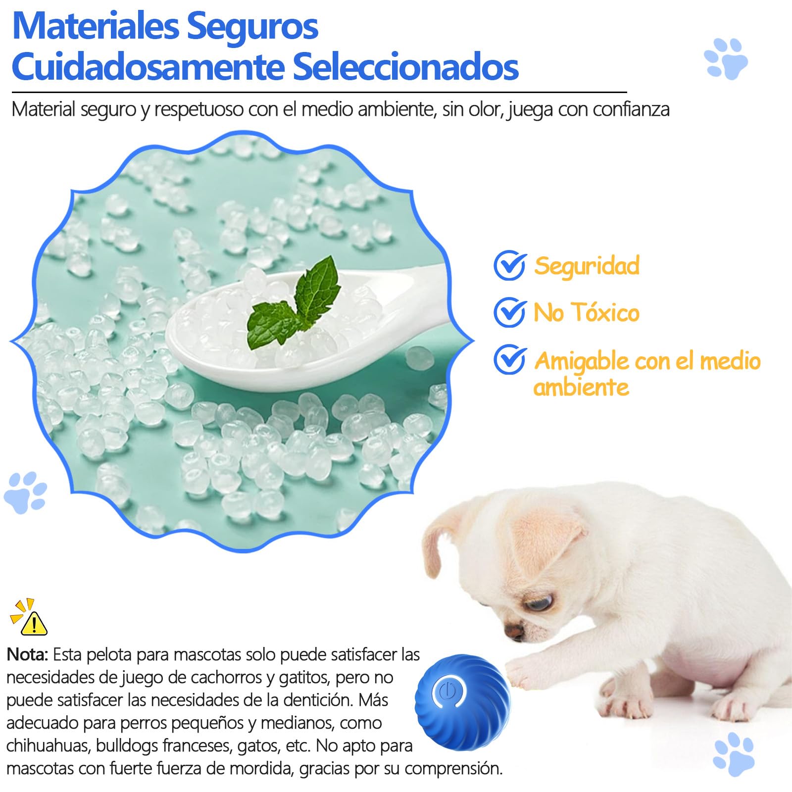 Pelota de Juguete Interactiva UIOERGF para Perros y Gatos Inteligente