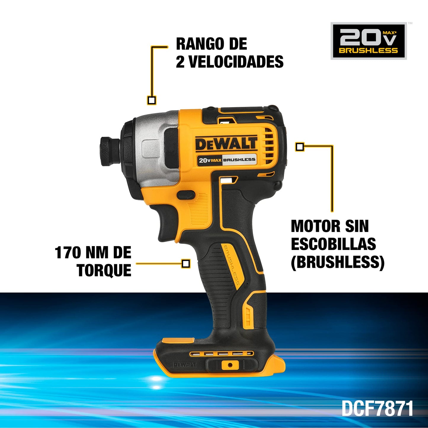 DEWALT Kit Taladro/Atornillador de 1/2 Pulgadas (13mm) y Atornillador de Impacto de 1/4 Pulgadas (6.35mm) 20V MAX* POWERSTACK DCK276D1E1