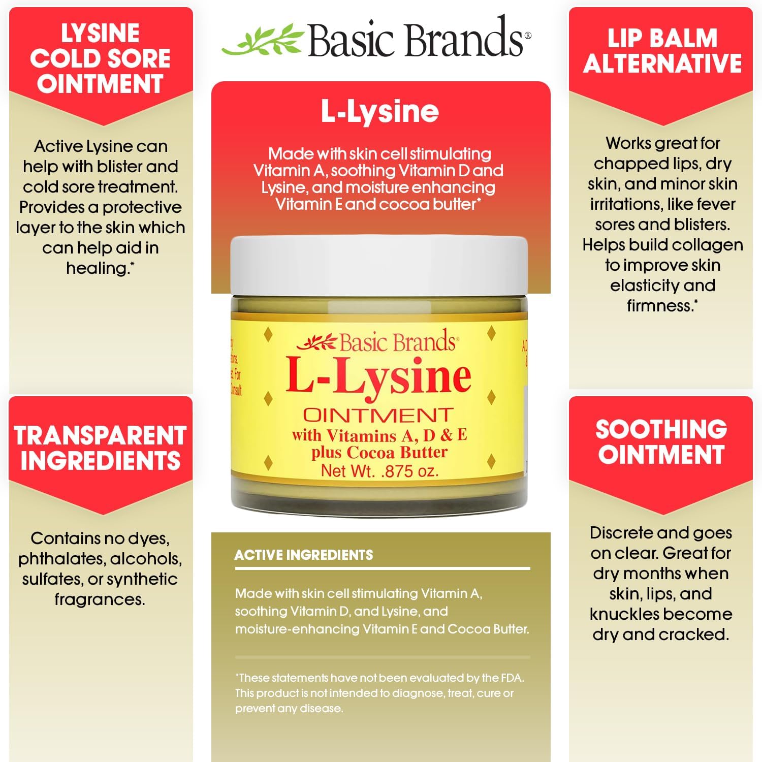 Lysine Lip Ointment - 0.875 Oz by L-Lysine Herpes Cold Sore
