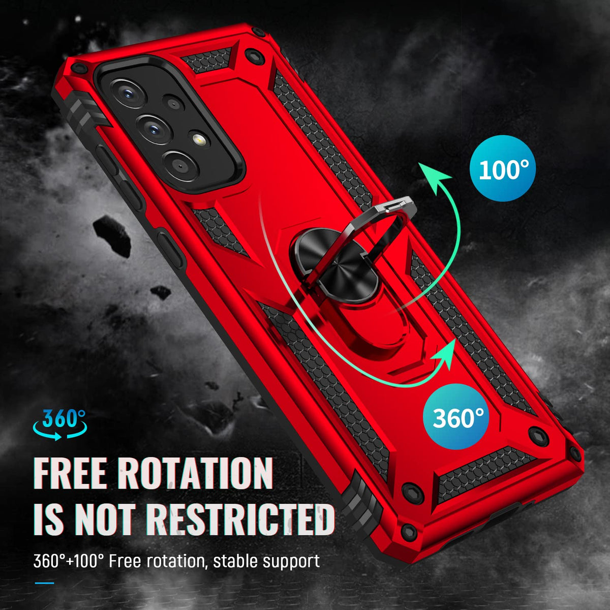 Funda para Samsung Galaxy A6 2018 Soporte Rojo 2 en 1