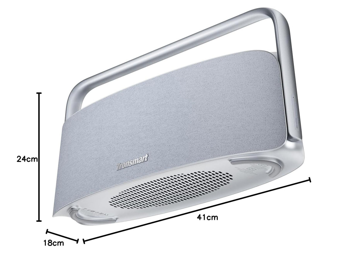 Bocina Portátil Tronsmart Fiitune X30 Negro Hi-Res Audio 3 Canales para el Hogar Resistente al Agua IPX6 con Sonido Espacial Inmersivo