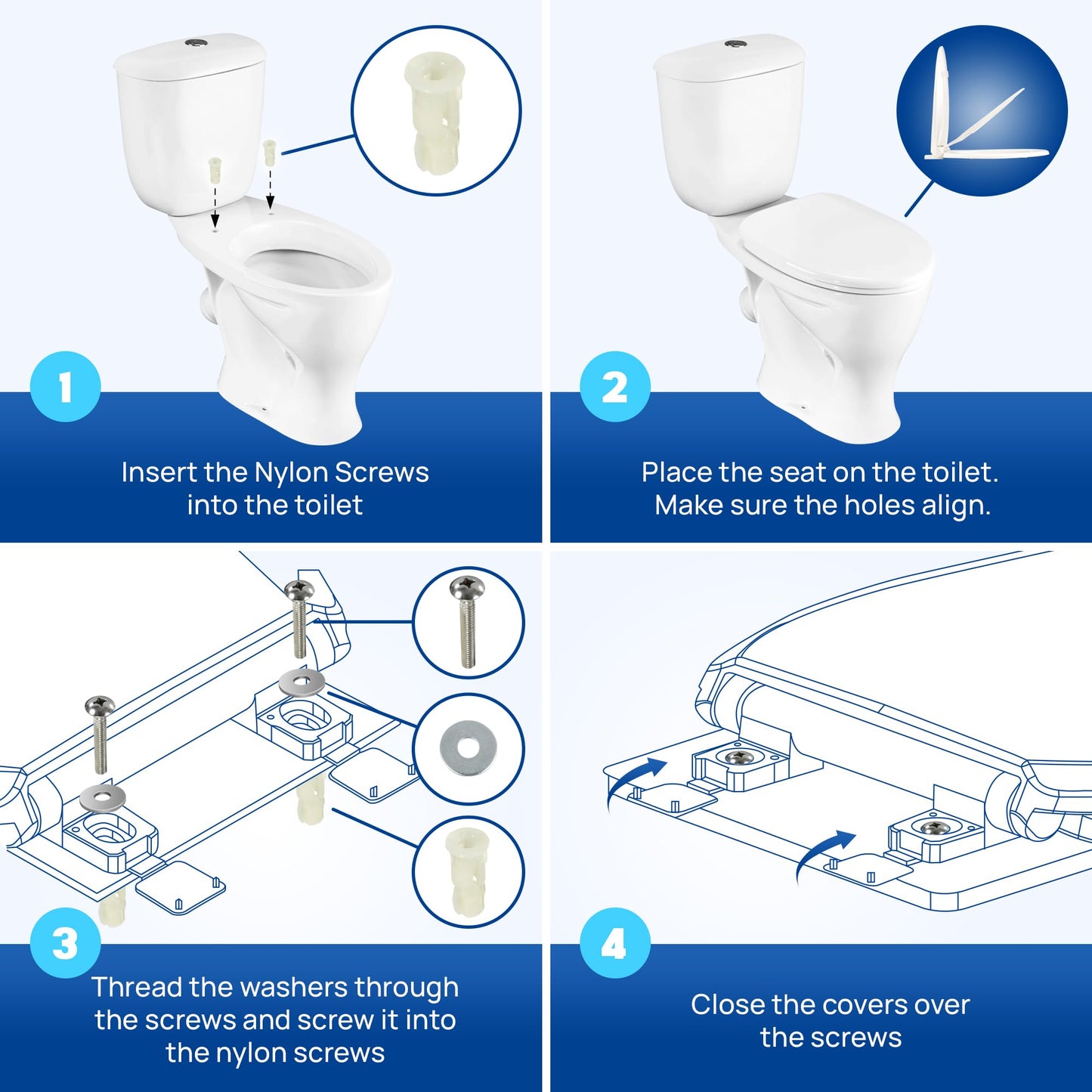UMIEN - Asiento de inodoro 2 en 1 para niños pequeños y adultos, entrenamiento para ir al baño fácil de instalar, alargado