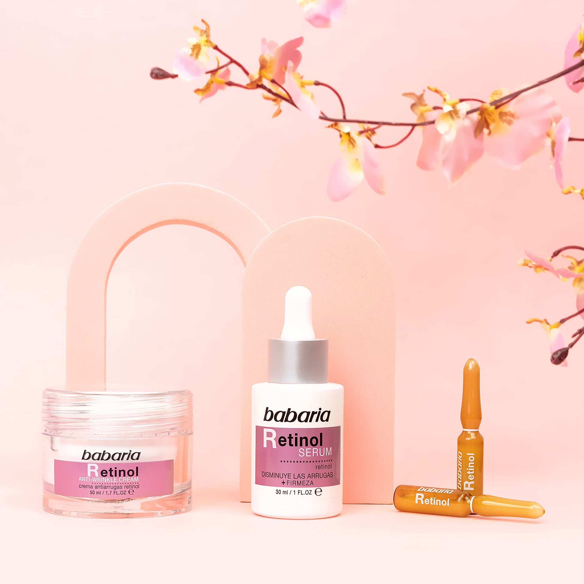 Babaria Ampollas Tratamiento Anti-Edad Retinol, Transparente, 5 x 2 ml