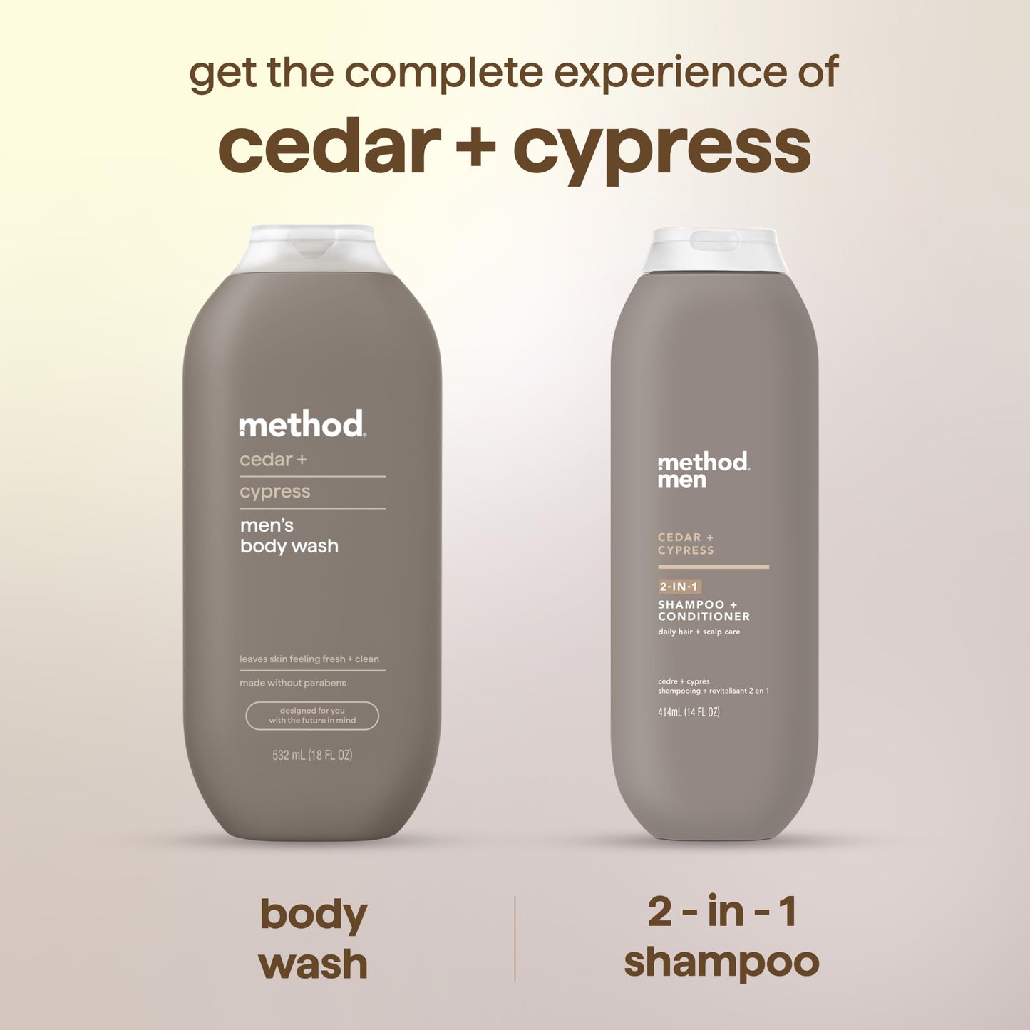 Method - Hombre Body Wash Cedar + Cypress - 18 la Florida. onza.