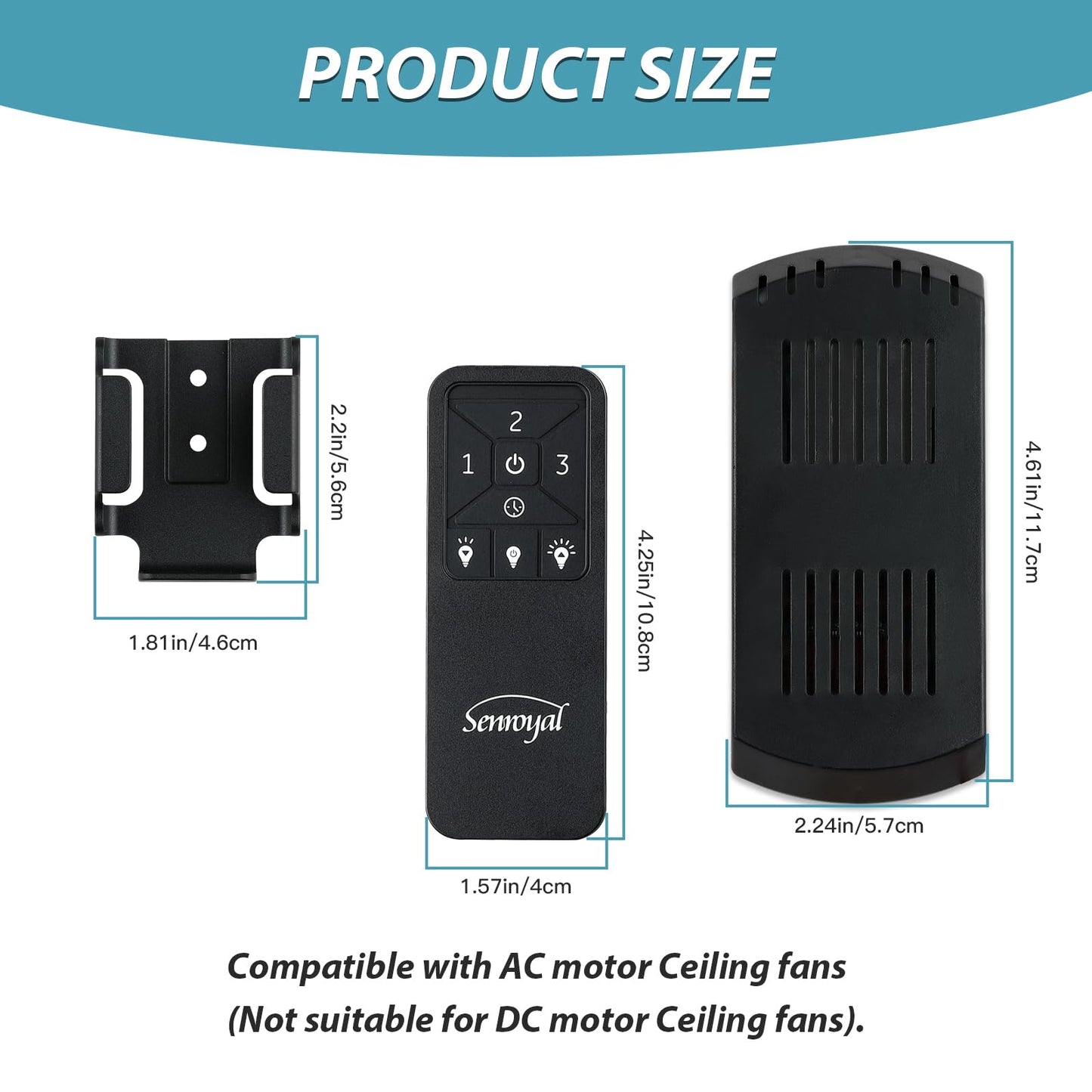 Kit Control Remoto Universal Ventilador Techo Harbor Breeze Hampton Bay Hunter con Regulador Luz de 3 Velocidades