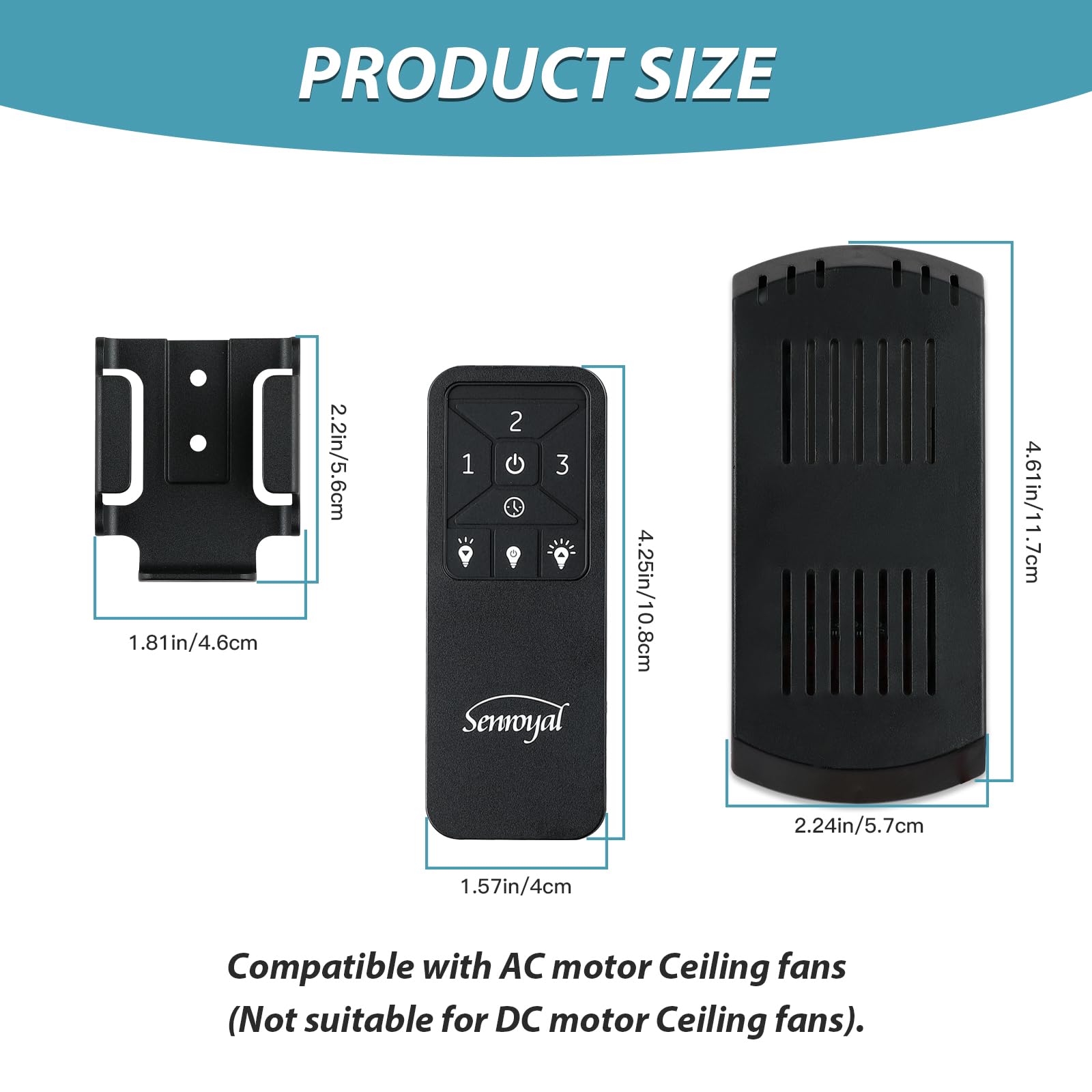 Kit Control Remoto Universal Ventilador Techo Harbor Breeze Hampton Bay Hunter con Regulador Luz de 3 Velocidades