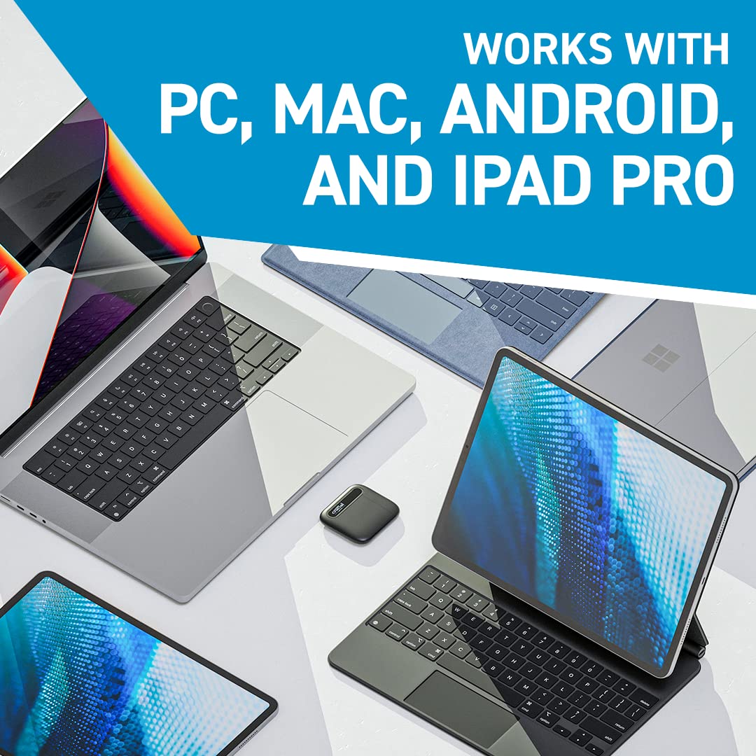 Crucial X6 - SSD portátil de 4TB, hasta 800MB/s, USB 3.2, Unidad Externa de Estado sólido, USB-C – CT4000X6SSD9