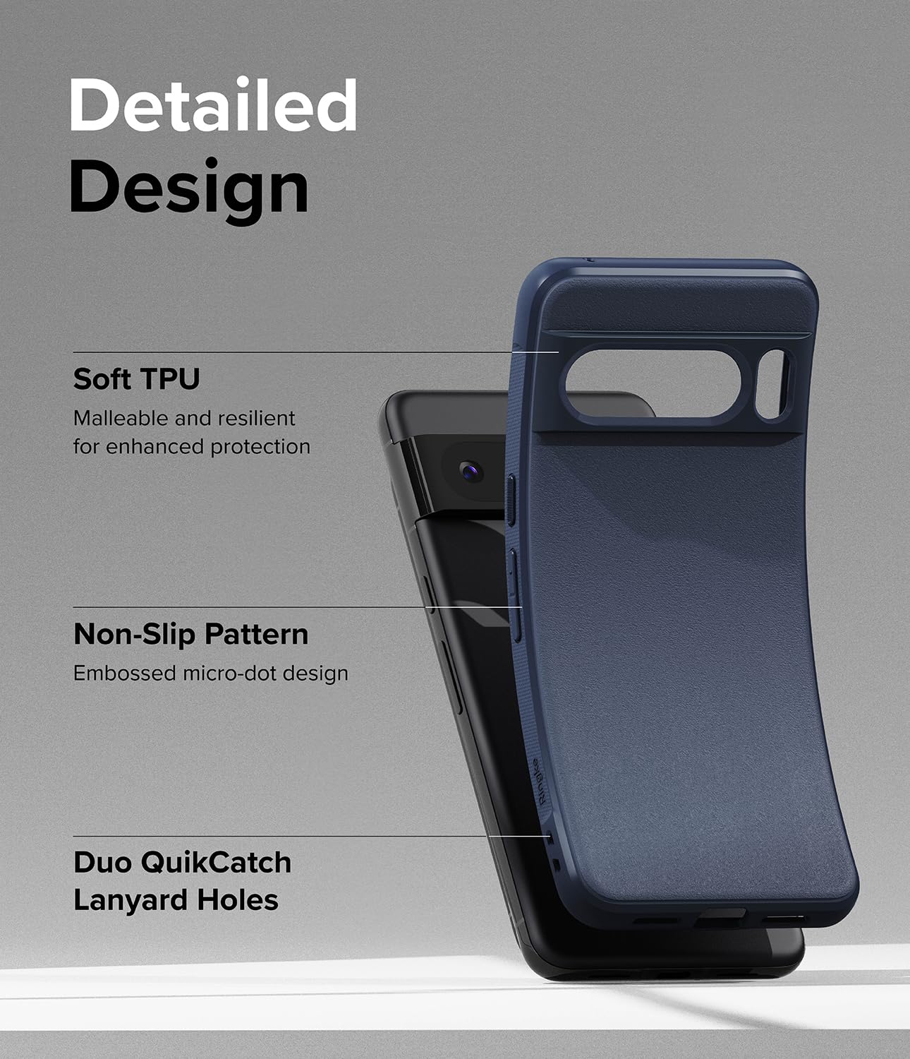 Funda Anti Huella Ringke Onyx Navy Protección para Google Pixel 8 Pro 5G