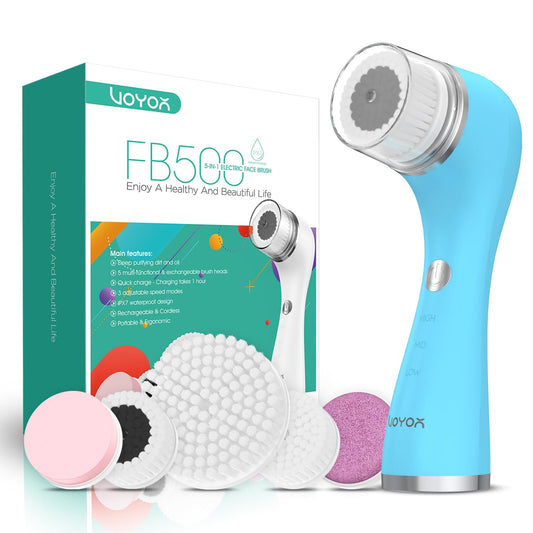 Cepillo Facial Eléctrico 5 en 1 VOYOR Azul FB500