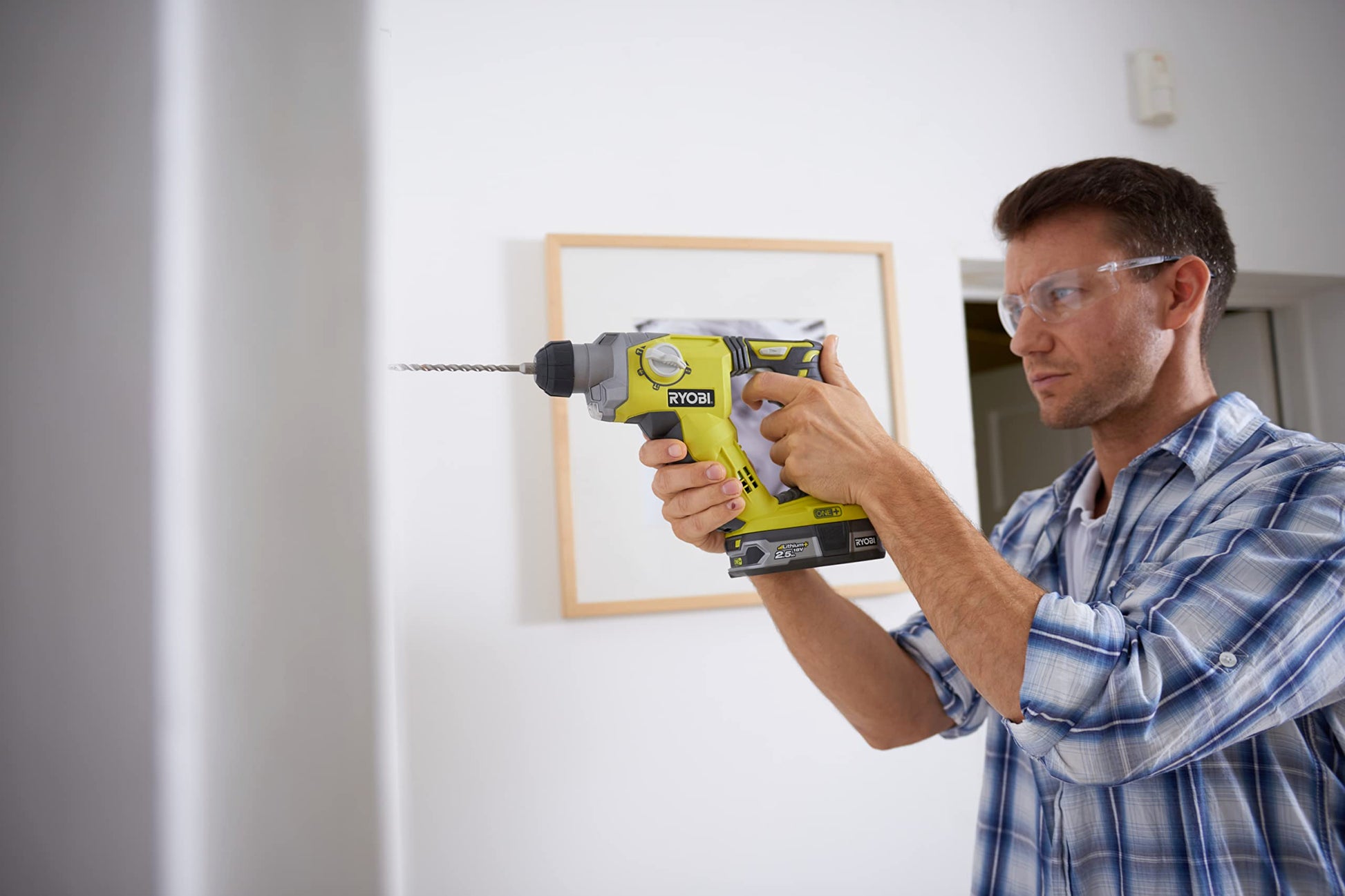 Ryobi R18SDS-0 ONE+ SDS Plus - Taladro giratorio inalámbrico (solo cuerpo) - Hyper Green