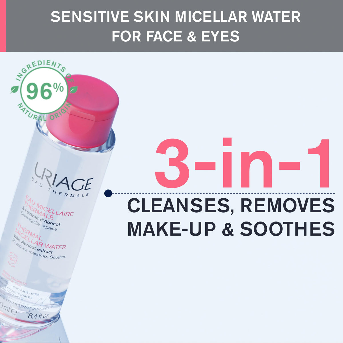 Uriage Thermal Micellar Water Sensitive Skin 8.4 Oz.