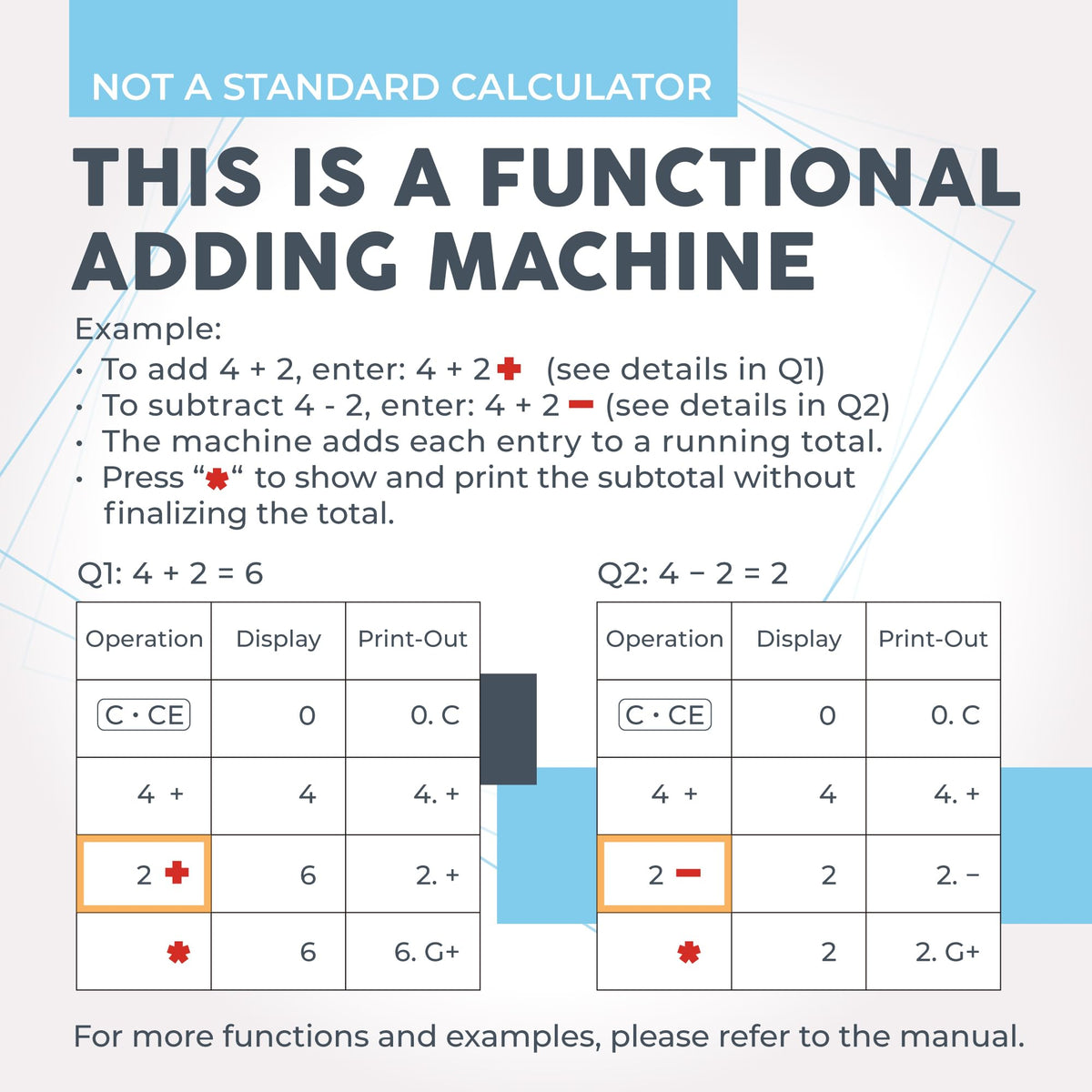 CATIGA - Calculadora de impresión 2025 Nueva y actualizada máquina de añadir 10 Llaves, calculadora de computadora para Oficina en casa con impresión en Rollo de Papel, Contabilidad, finanzas