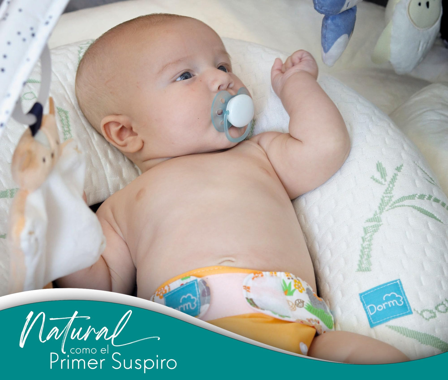 Colchones Dorm® Almohada de Lactancia para Amamantar Bebe - Multifuncional - Incluye Cojin + Funda de Bambú Impermeable 18 Certificaciones Internacionales