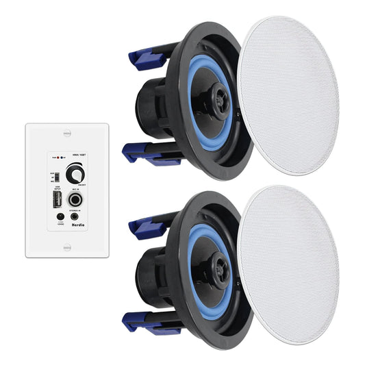 Altavoces de Techo y Pared Herdio Bluetooth HCS-418 Blanco 4 Pulgadas 160 W para Interior y Porche Cubierto
