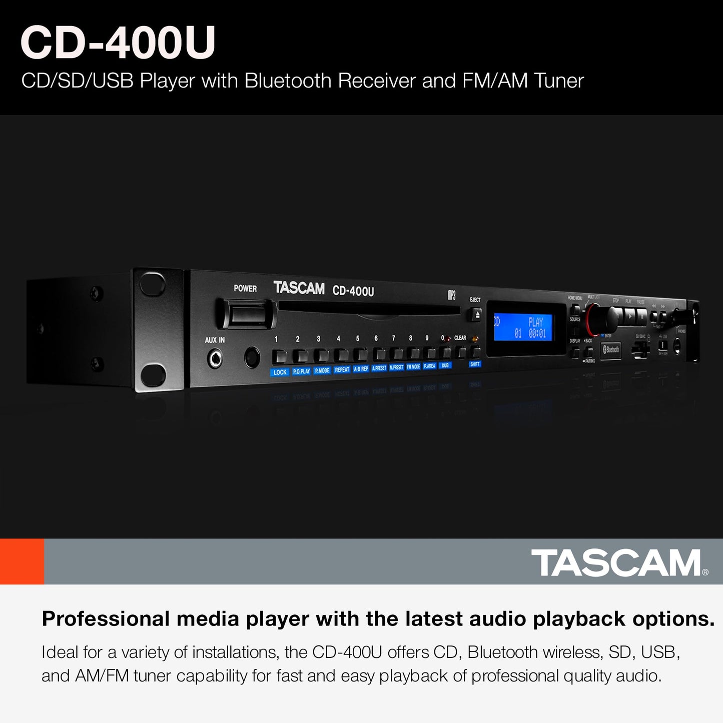 TASCAM CD-400U Reproductor de Cd