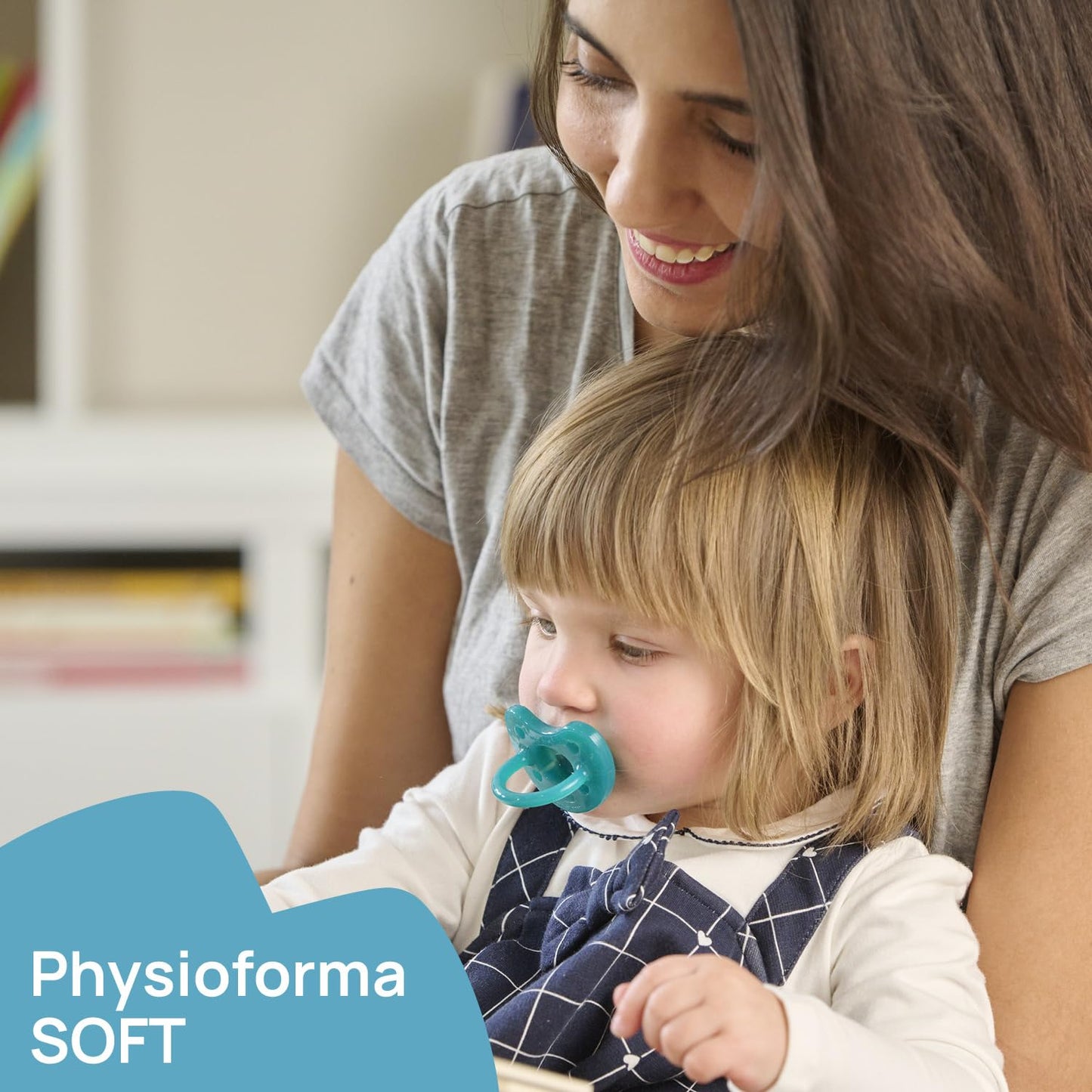 Chicco PhysioForma Chupete de silicona azul/verde, 16-36 meses