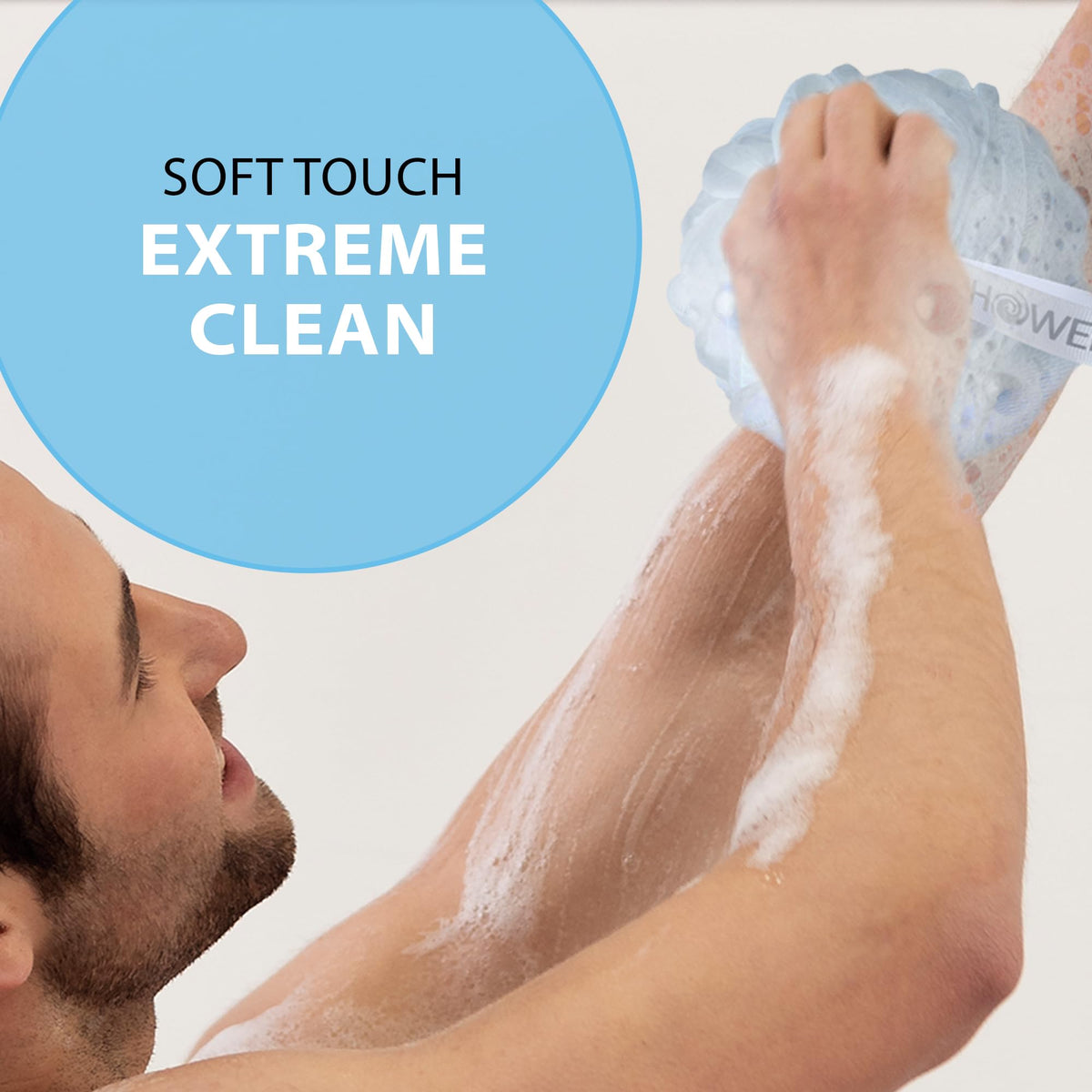Loofah Bath Sponge XL 75g Soft Set by Shower Bouquet: 4 Pack Pastel Colors - Extra Large Mesh Pouf Scrubber for Men and Women - Exfoliate with a Big Lush Lathering Cleanse & Beauty Bathing Accessories