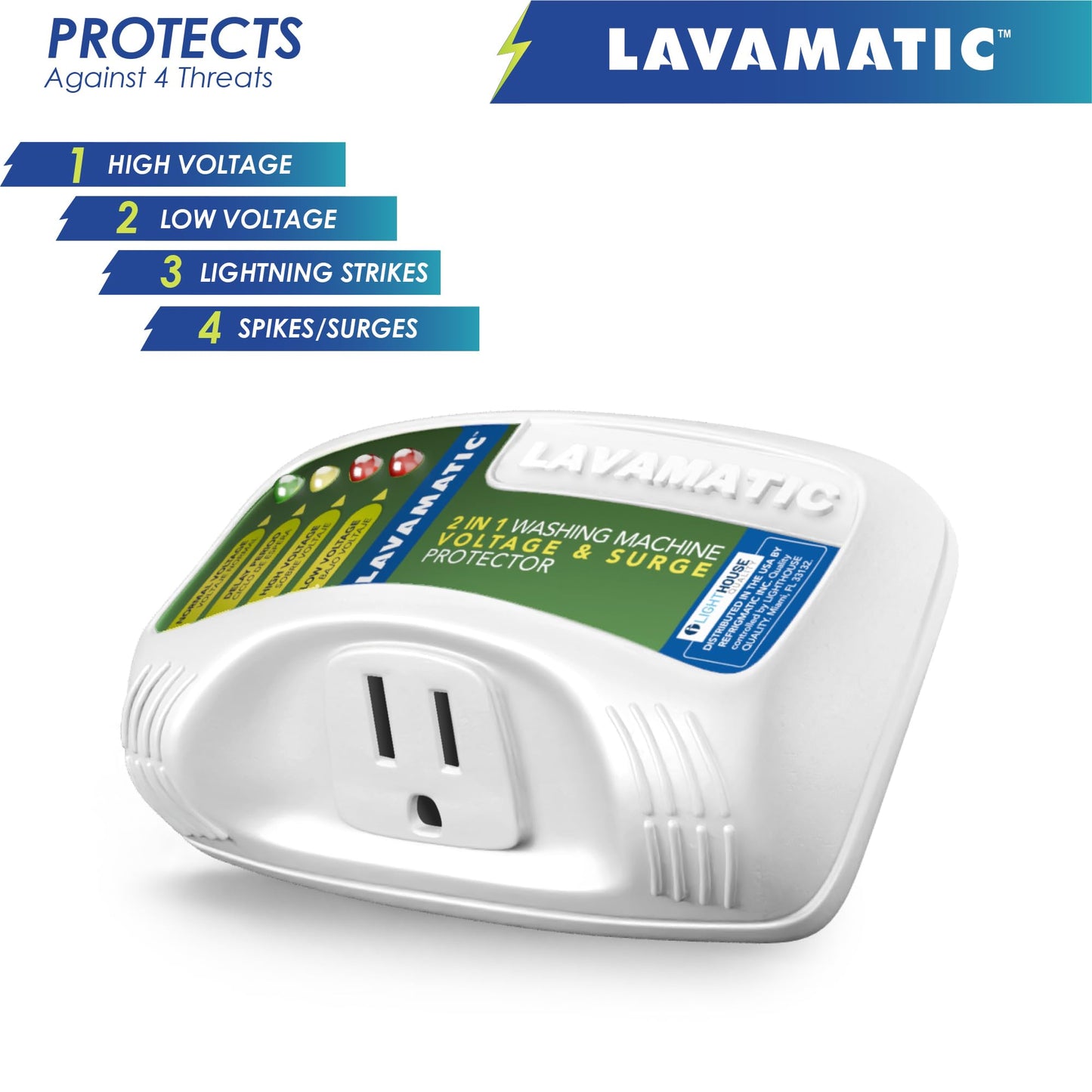 Lavamatic WS-10521 Protector de sobretensión electrónico para Lavadora