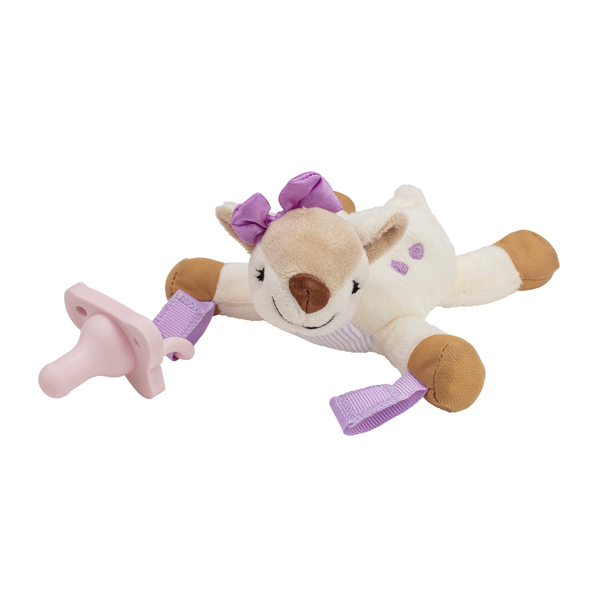 Soporte para Chupete y Mordedor Dr. Brown's Ciervo HappyPaci Rosa para Bebé 0-6 Meses