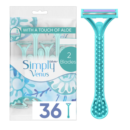 Rastrillos Desechables Gillette Simply Venus 2 para Mujer 36 Piezas