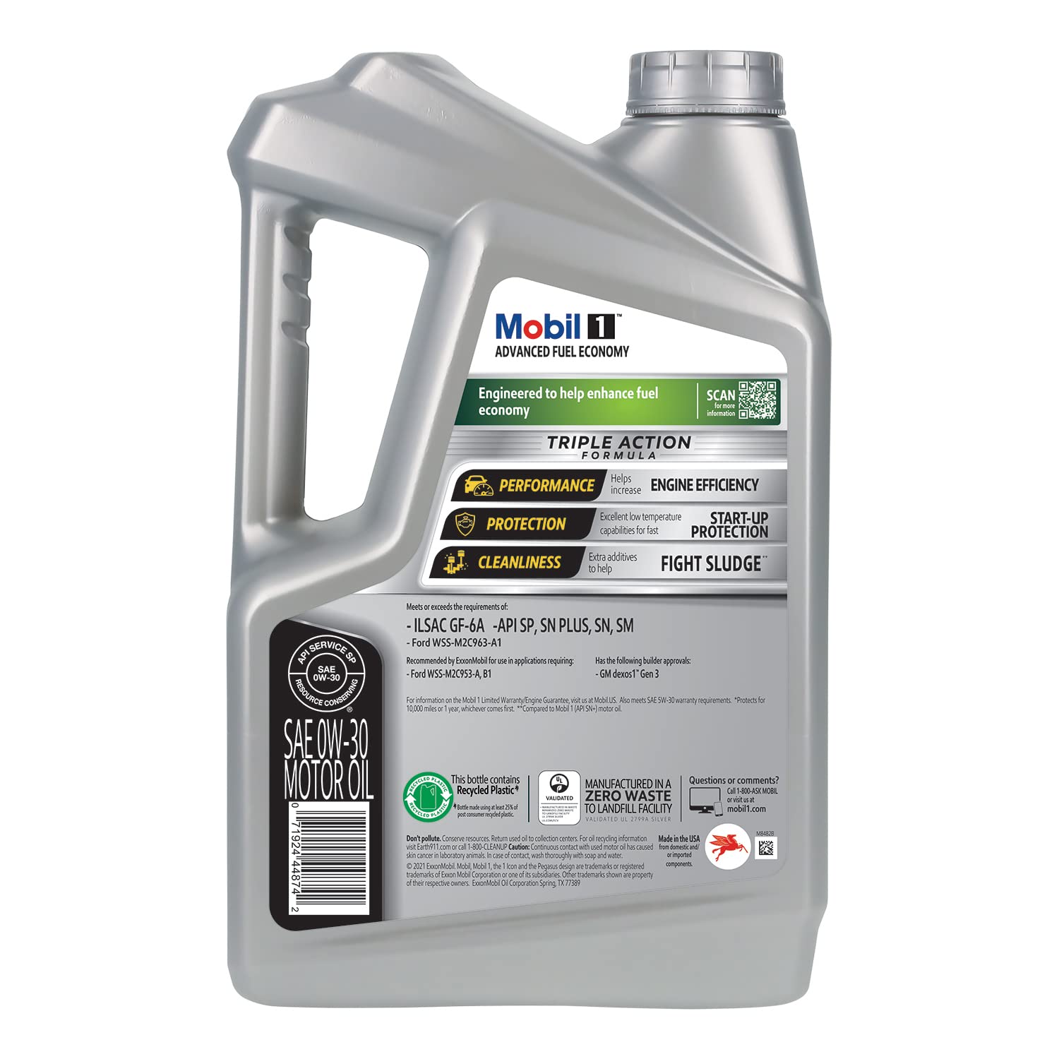 Aceite de Motor Sintético Completo Mobil 1 0W-30 Advanced Fuel Economy