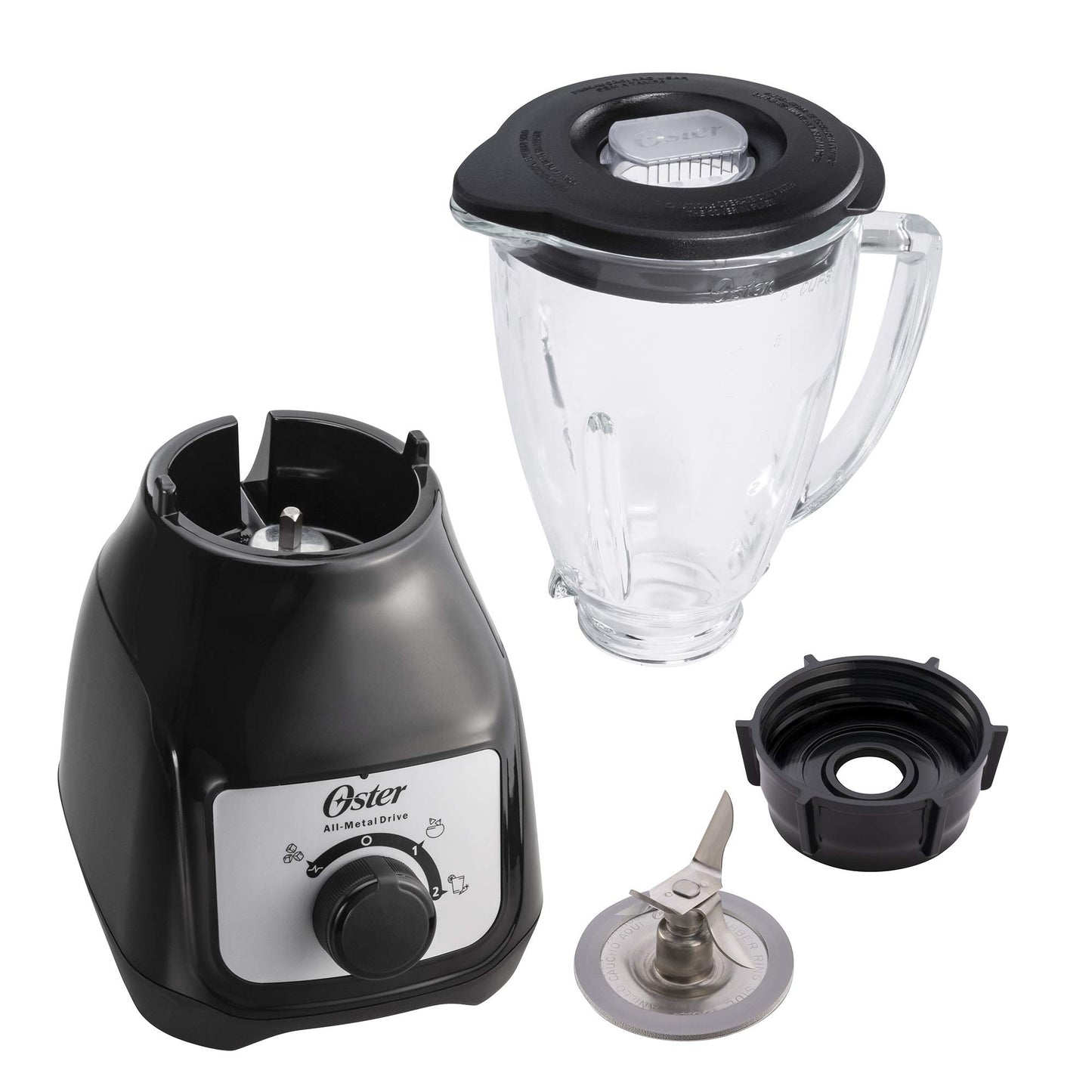 Licuadora Oster Negro Motor Duradero 2 Velocidades Tritura Hielo Capacidad 1.5 Lt
