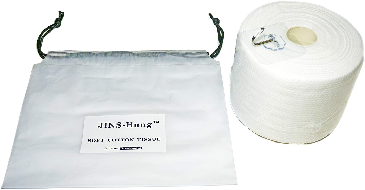 JINS-Hung Toallas faciales desechables naturales (paquete de 2) – 100% algodón suave – removedor de maquillaje – Profesional cotidiano comodidad facial (80 unidades/rollo)