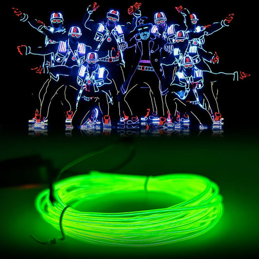 Cable de luz de neón EL de 19,6 ft/6 m, tira de luz LED con 3 modos de iluminación, IP65 resistente al agua, tira led neon cortable para Navidad,decoración bricolaje, fiesta y decoración del hogar