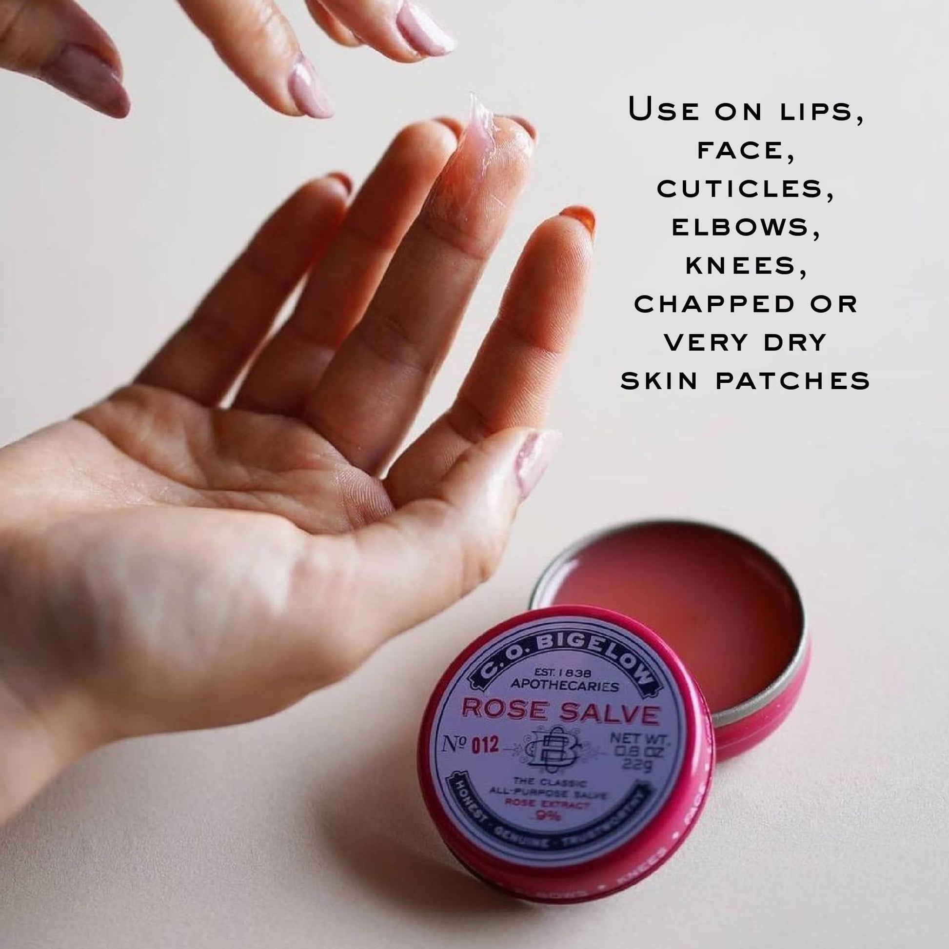 C. O. Bigelow - Juego de 3 bálsamos labiales multiusos, color rosa, alivia irritación y acondiciona piel seca y agrietada
